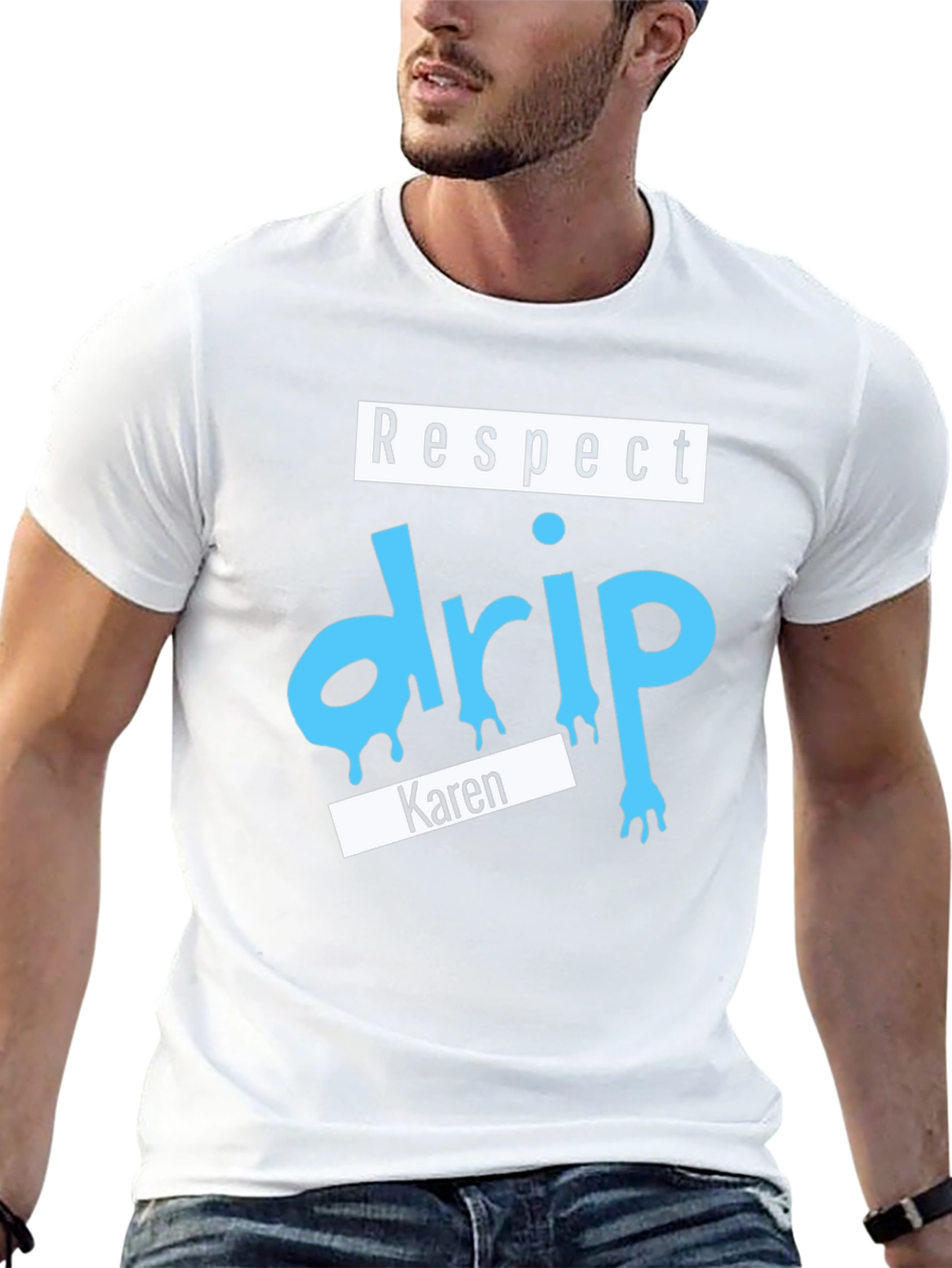 Black Respect Drip Karen Graphic T-Shirt view 13