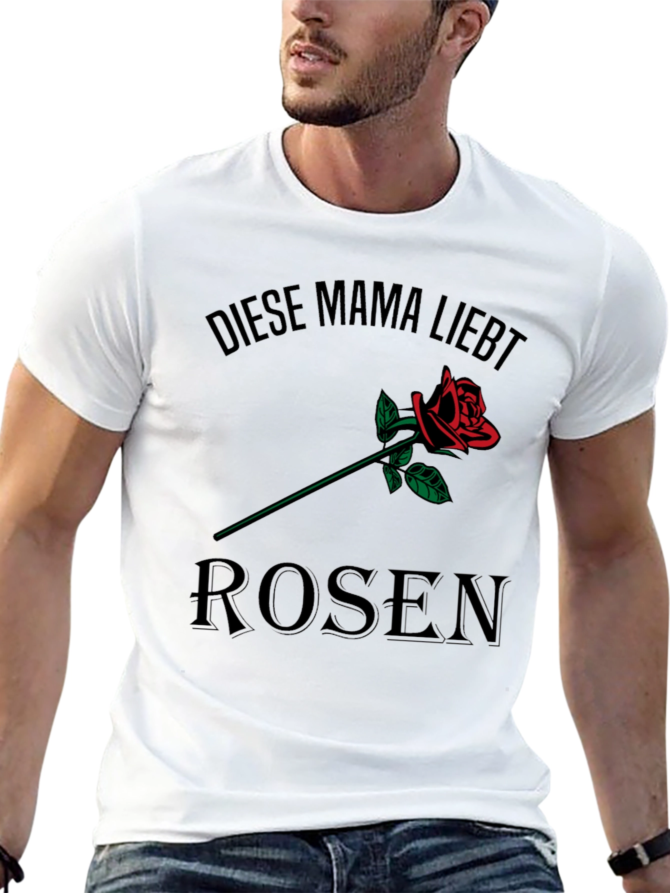Black Diese Mama Liebt Rosen T-Shirt - Black view 13