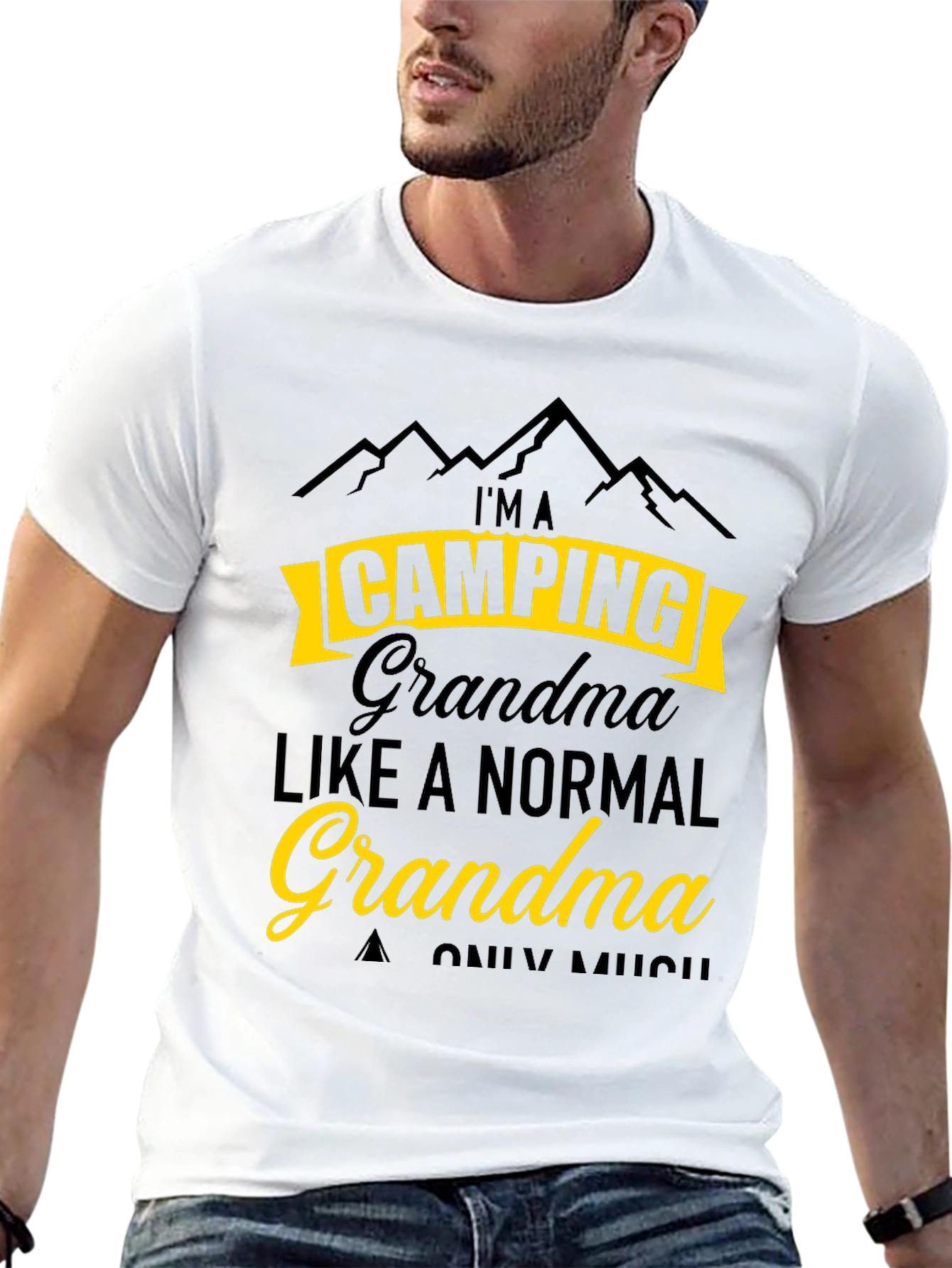 Black Camping Grandma T-Shirt - Funny Outdoor Tee view 13