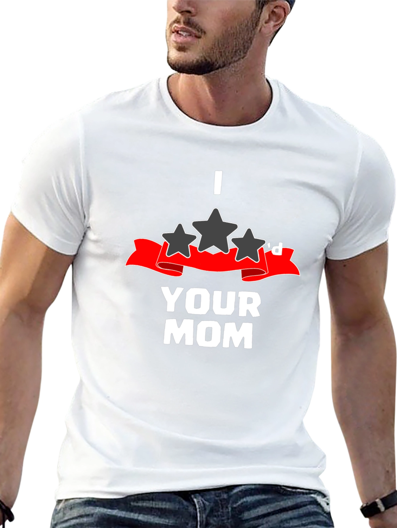 Black I 3 Star'd Your Mom Graphic T-Shirt view 13