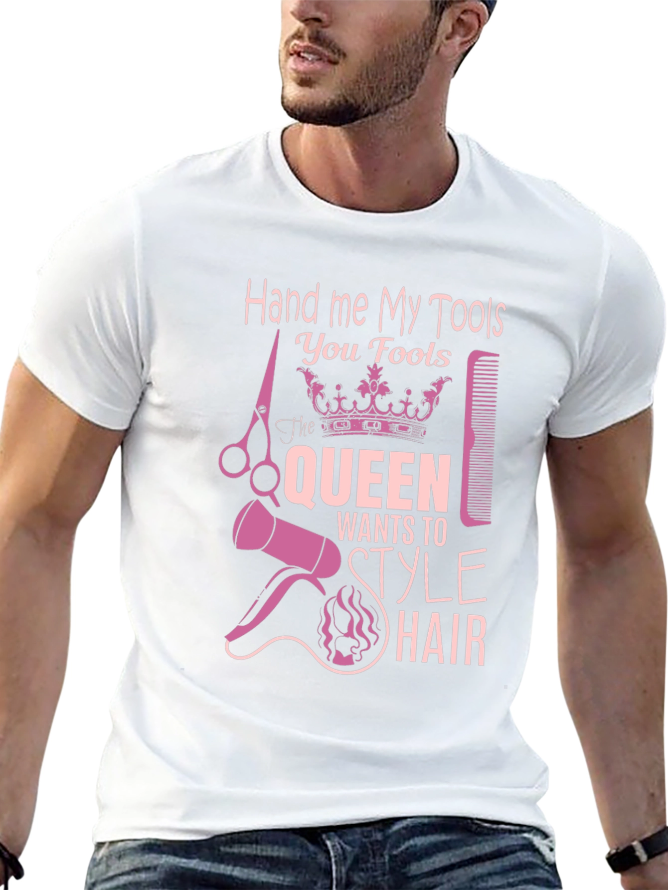 Black Queen Style Hairdresser T-Shirt view 13