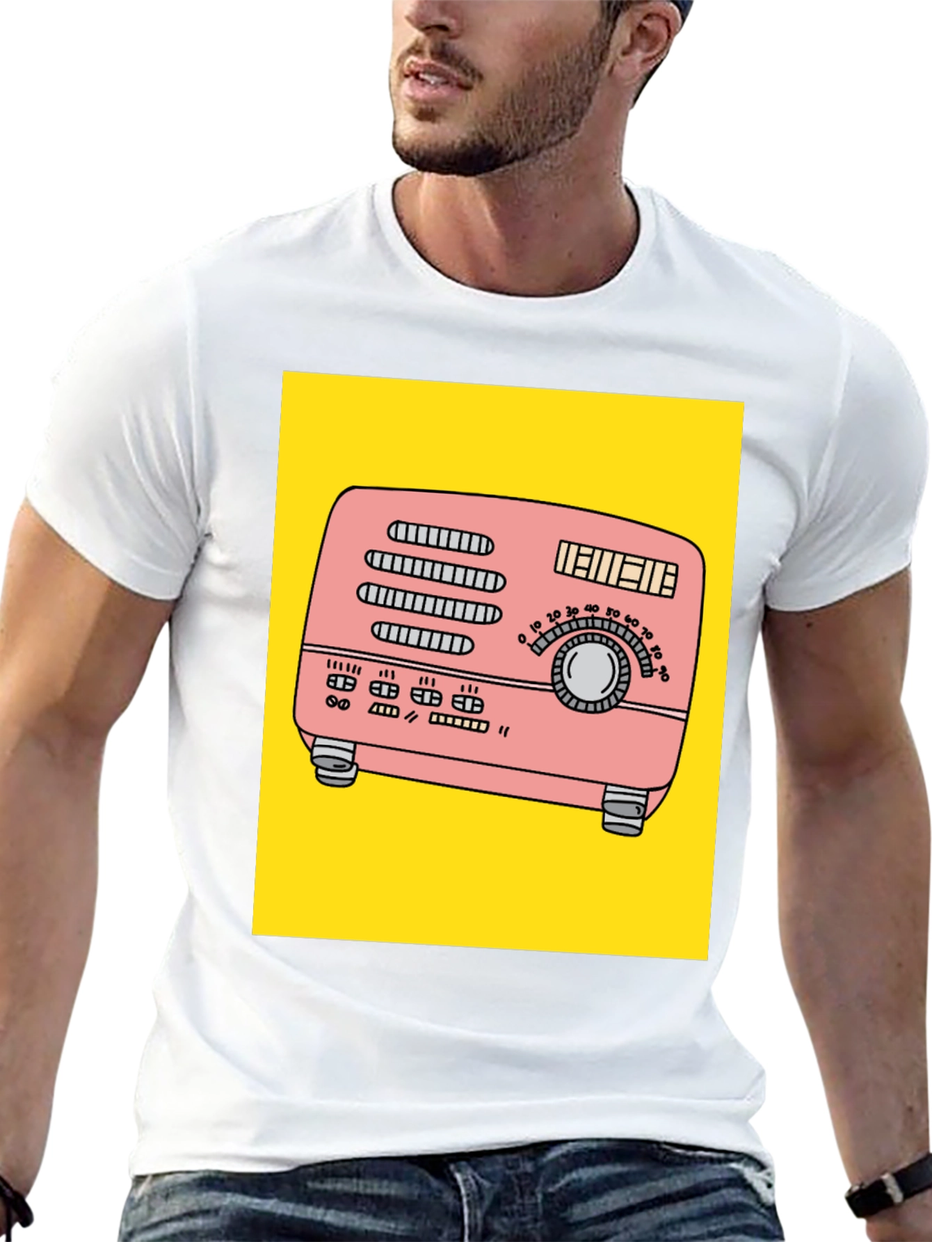 Retro Radio Graphic T-Shirt - 13