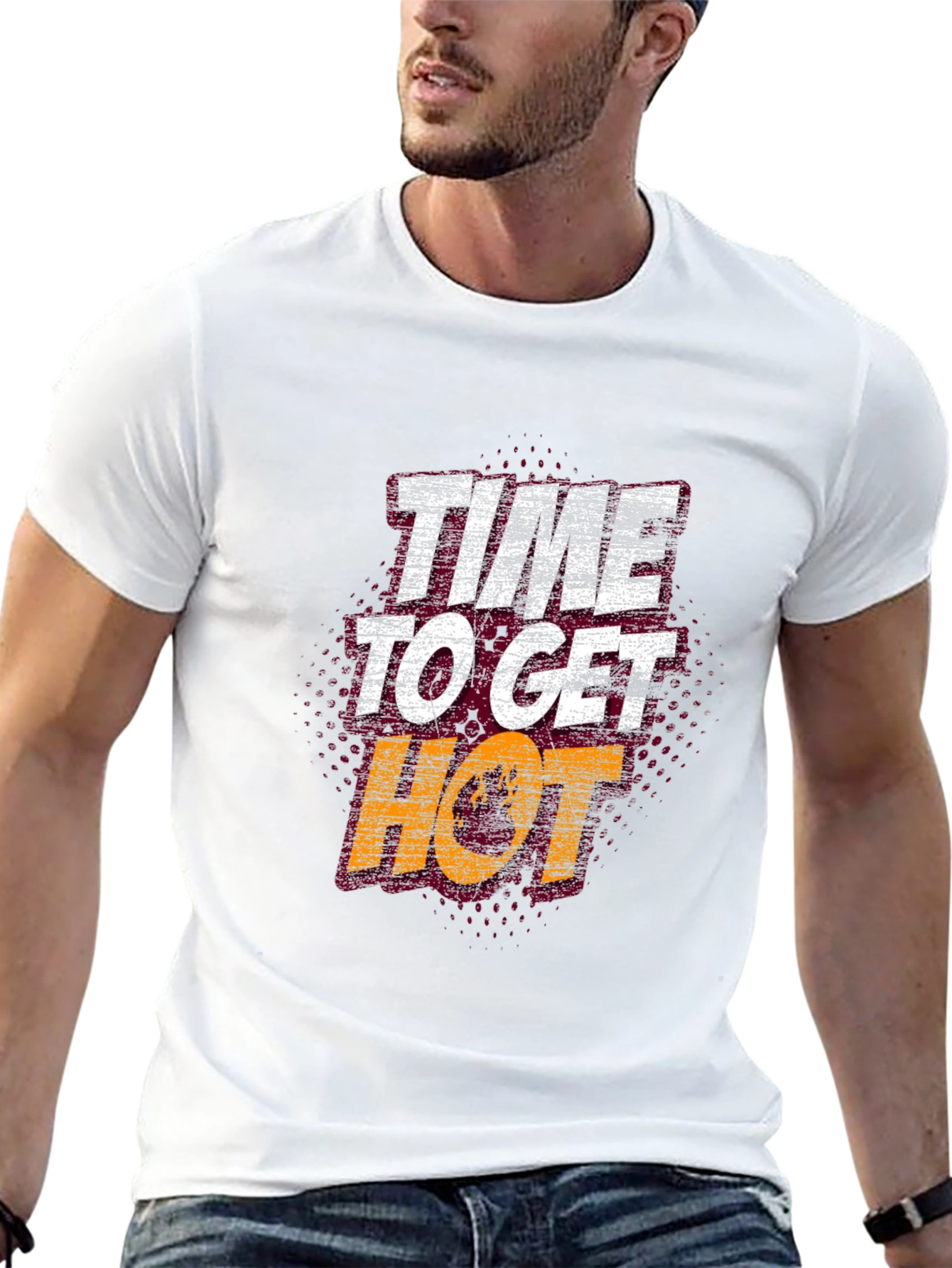 Black Time to Get Hot Graphic Tee view 13