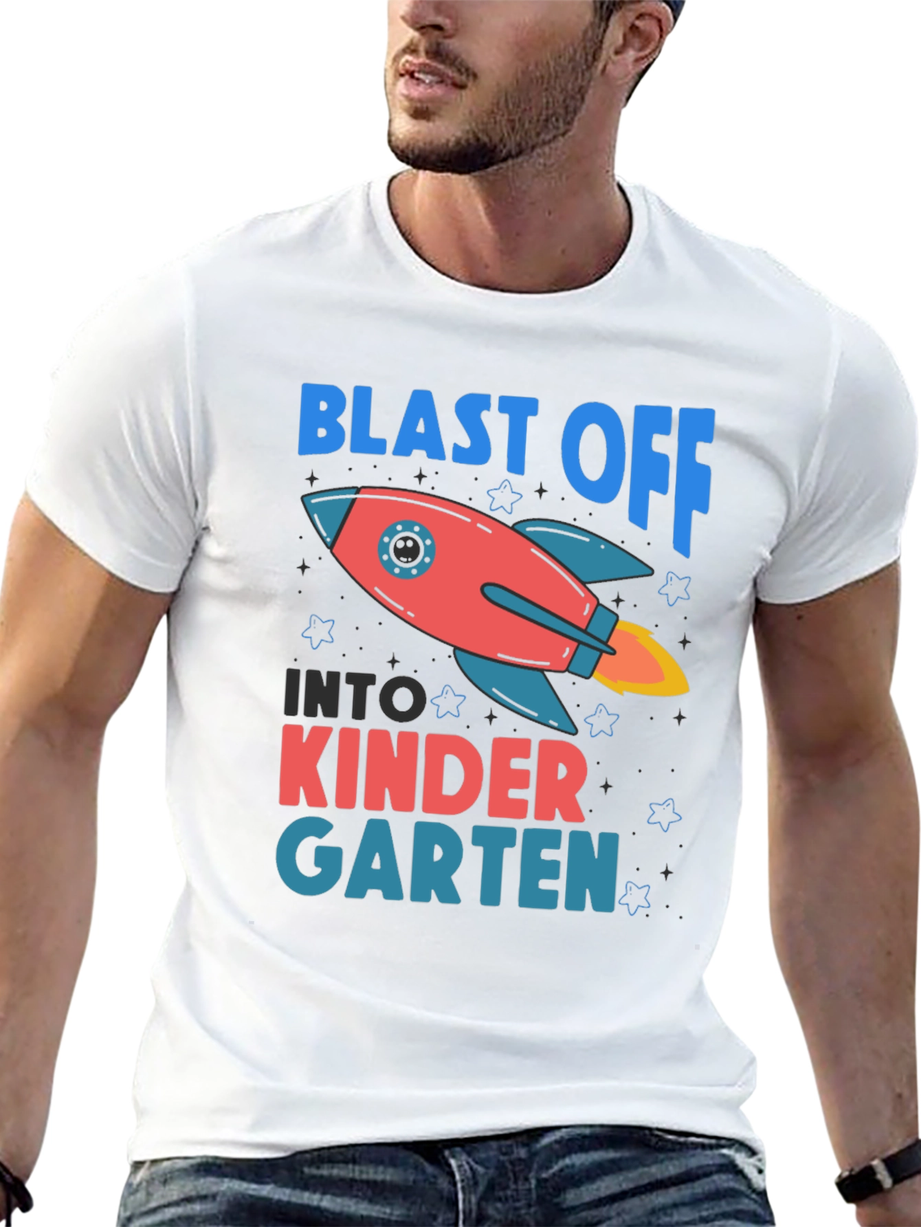 Black Blast Off to Kindergarten T-Shirt view 13