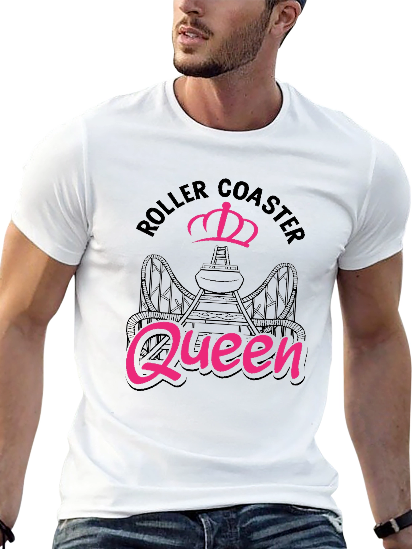 Black Roller Coaster Queen Black Tee view 13