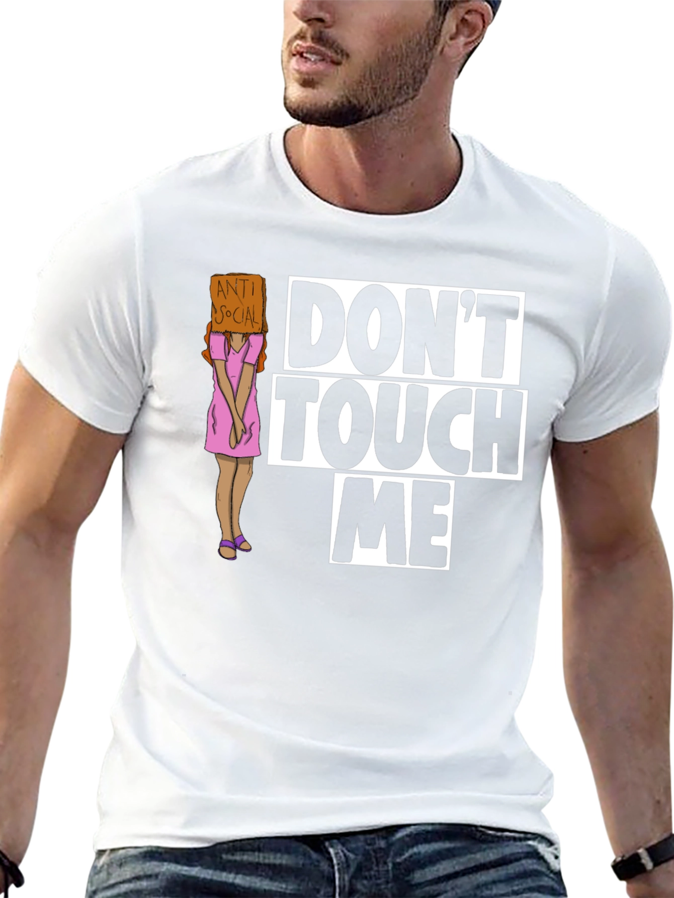 Black Don't Touch Me Graphic T-Shirt - Anti-Social Humor view 13