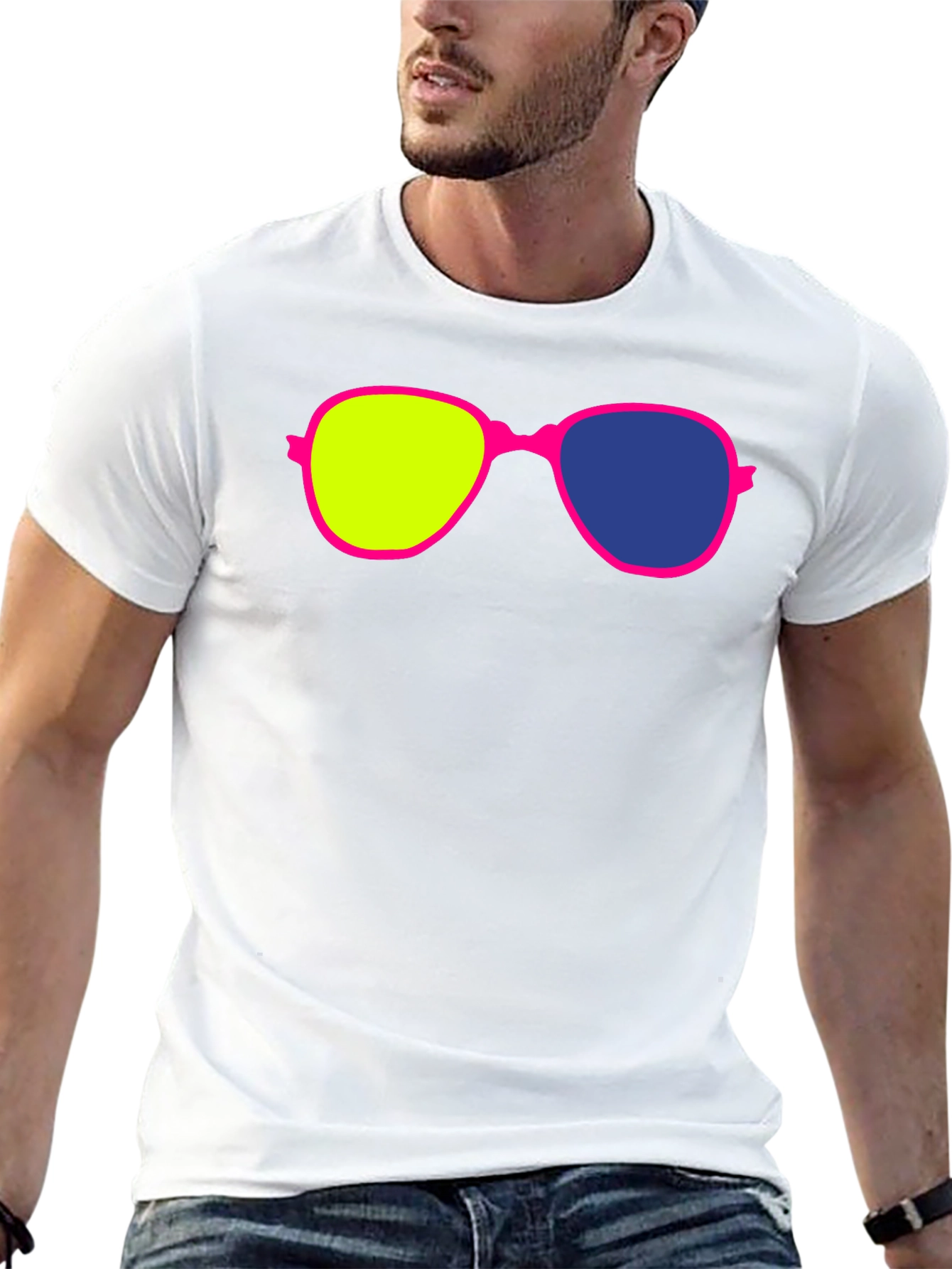 Retro Sunglasses Graphic Tee - Novelty Design - 13