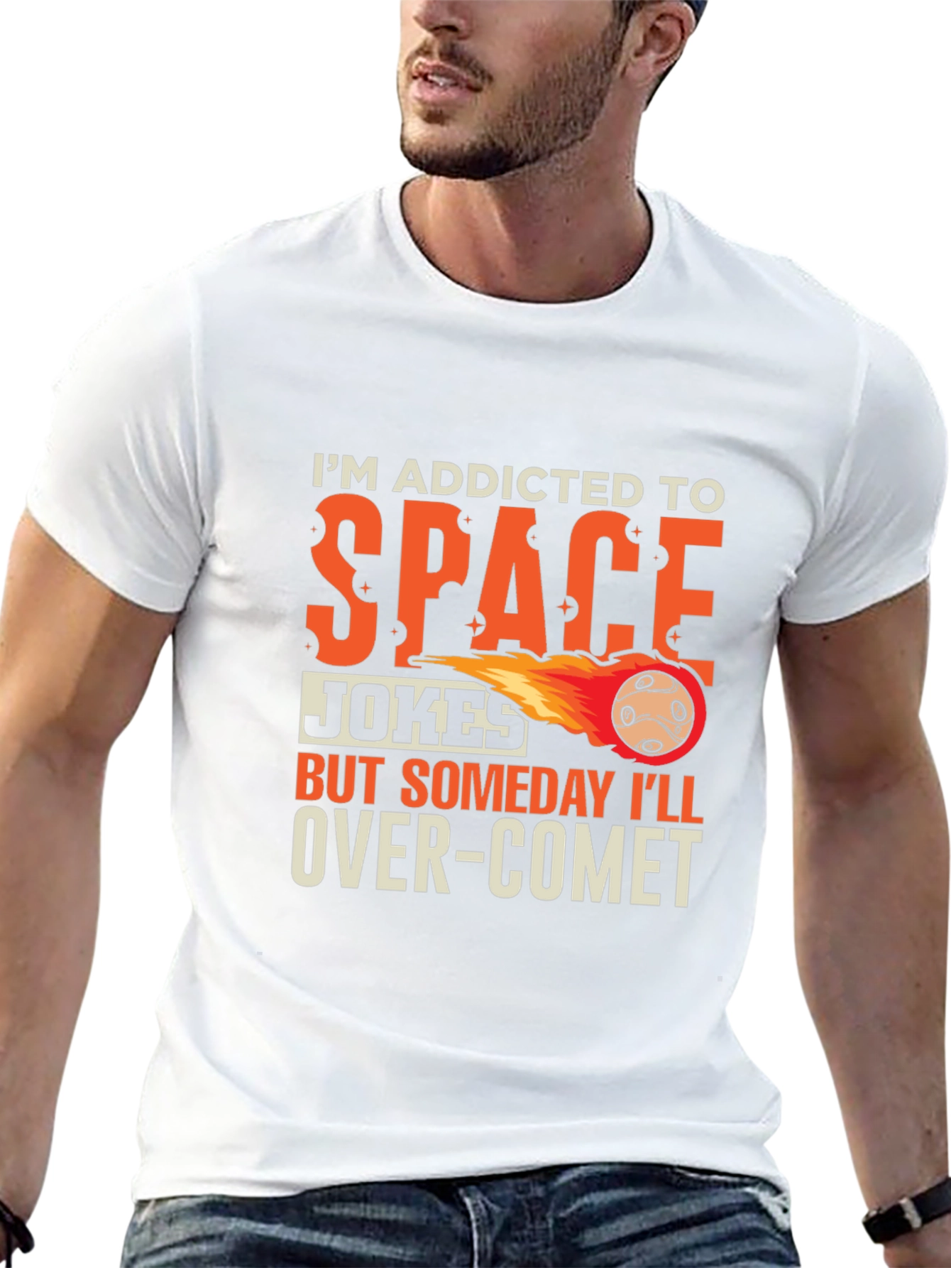 Black Addicted To Space Jokes T-Shirt view 13