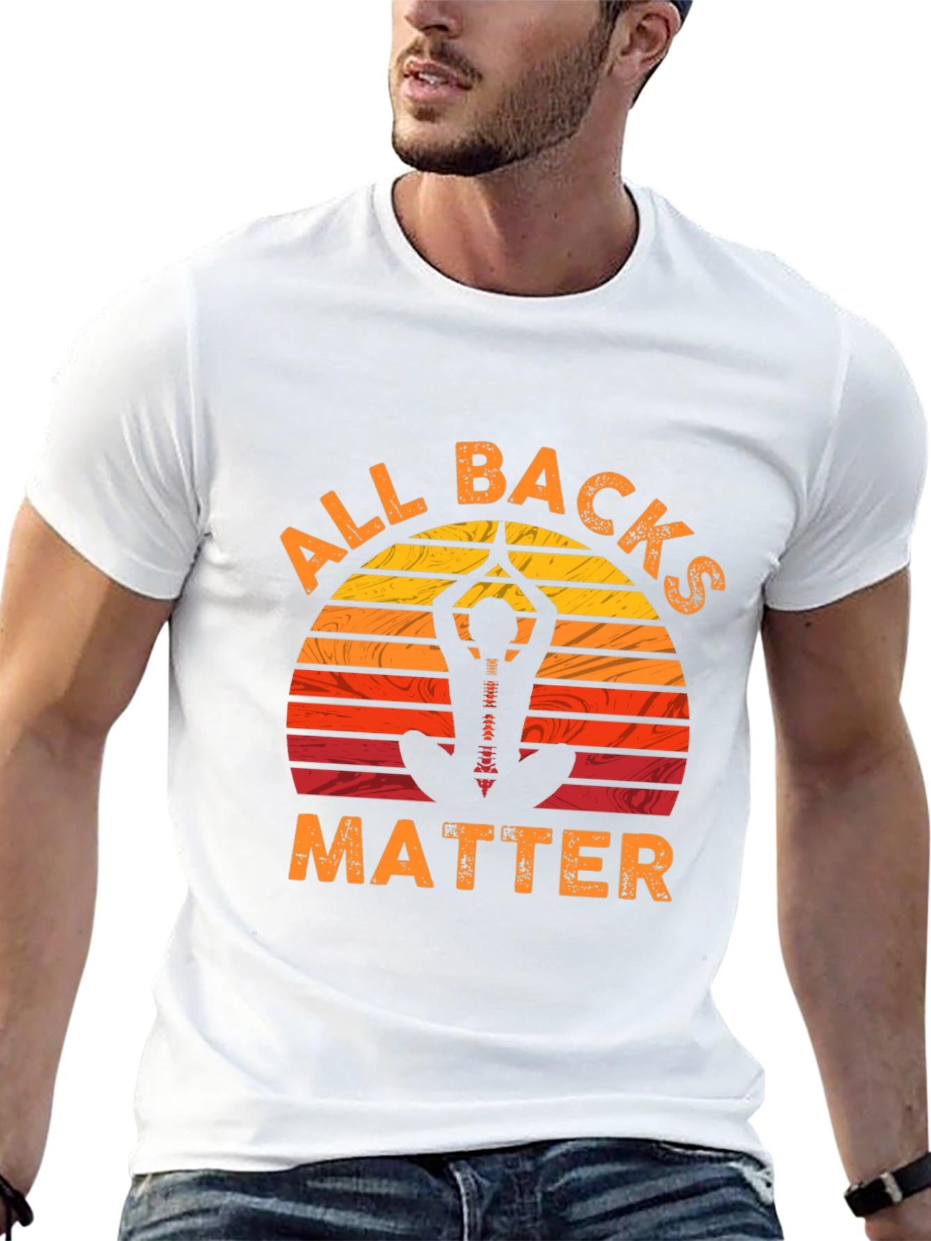 Black All Backs Matter Yoga T-Shirt view 13