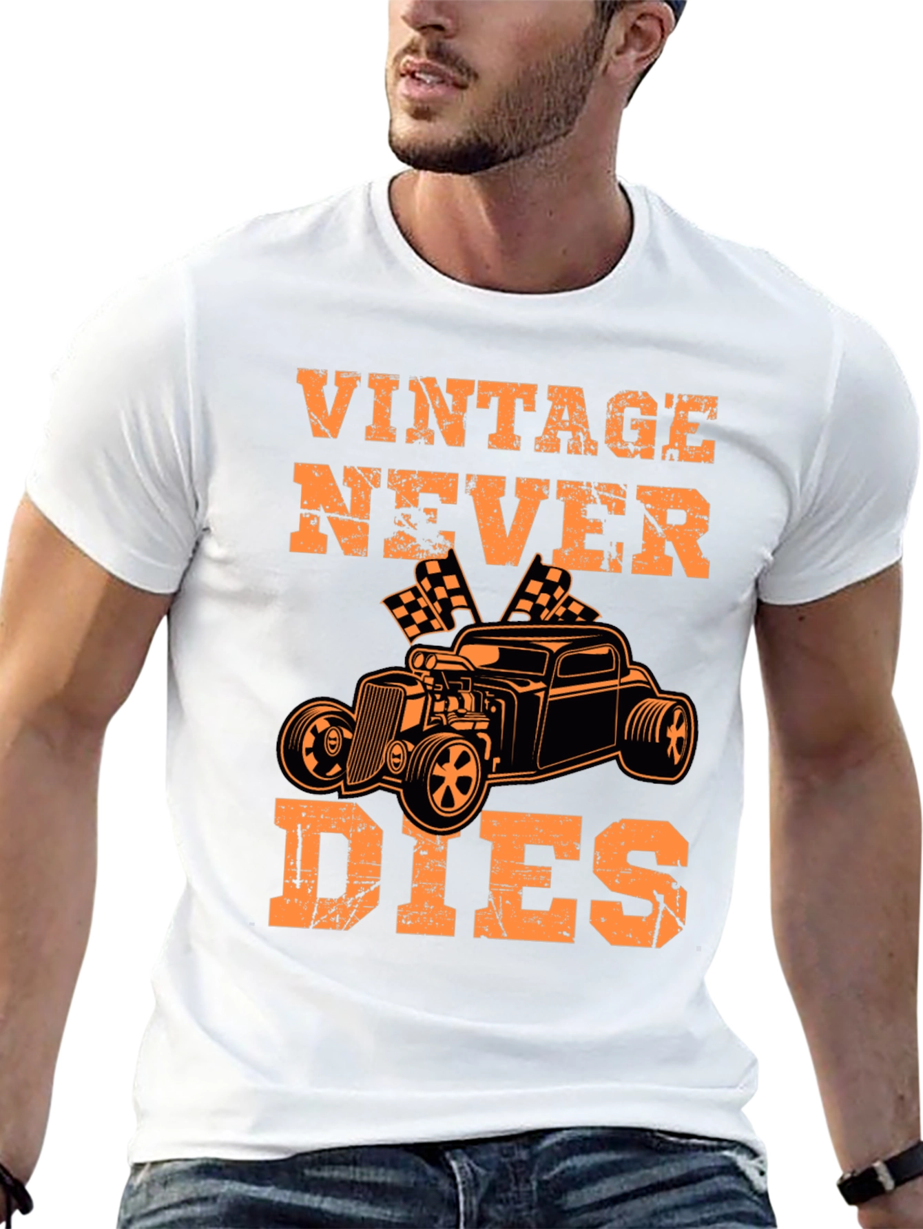 Black Vintage Never Dies Graphic Tee view 13