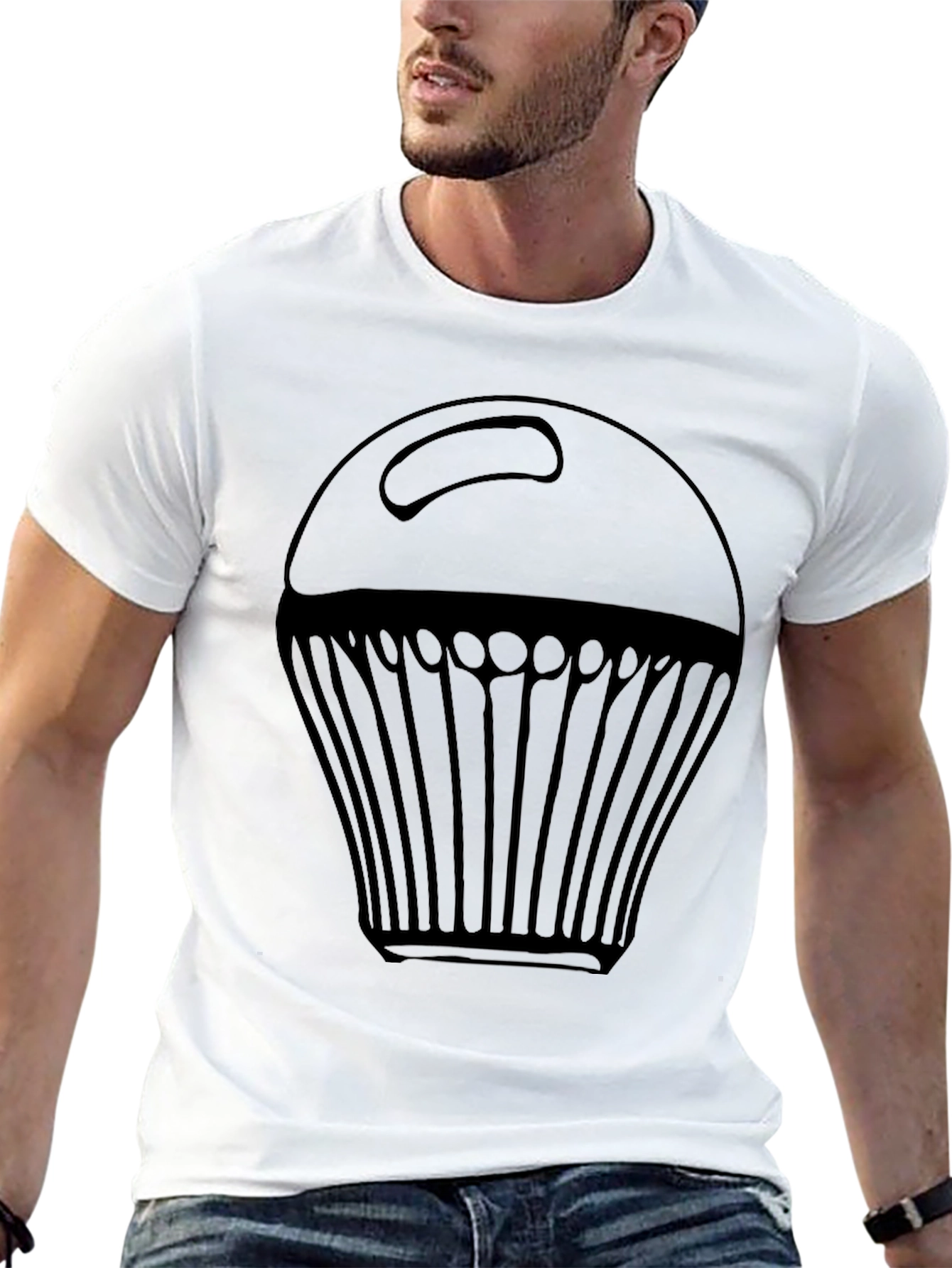 Black Cupcake Graphic Tee - Black Casual Shirt view 13