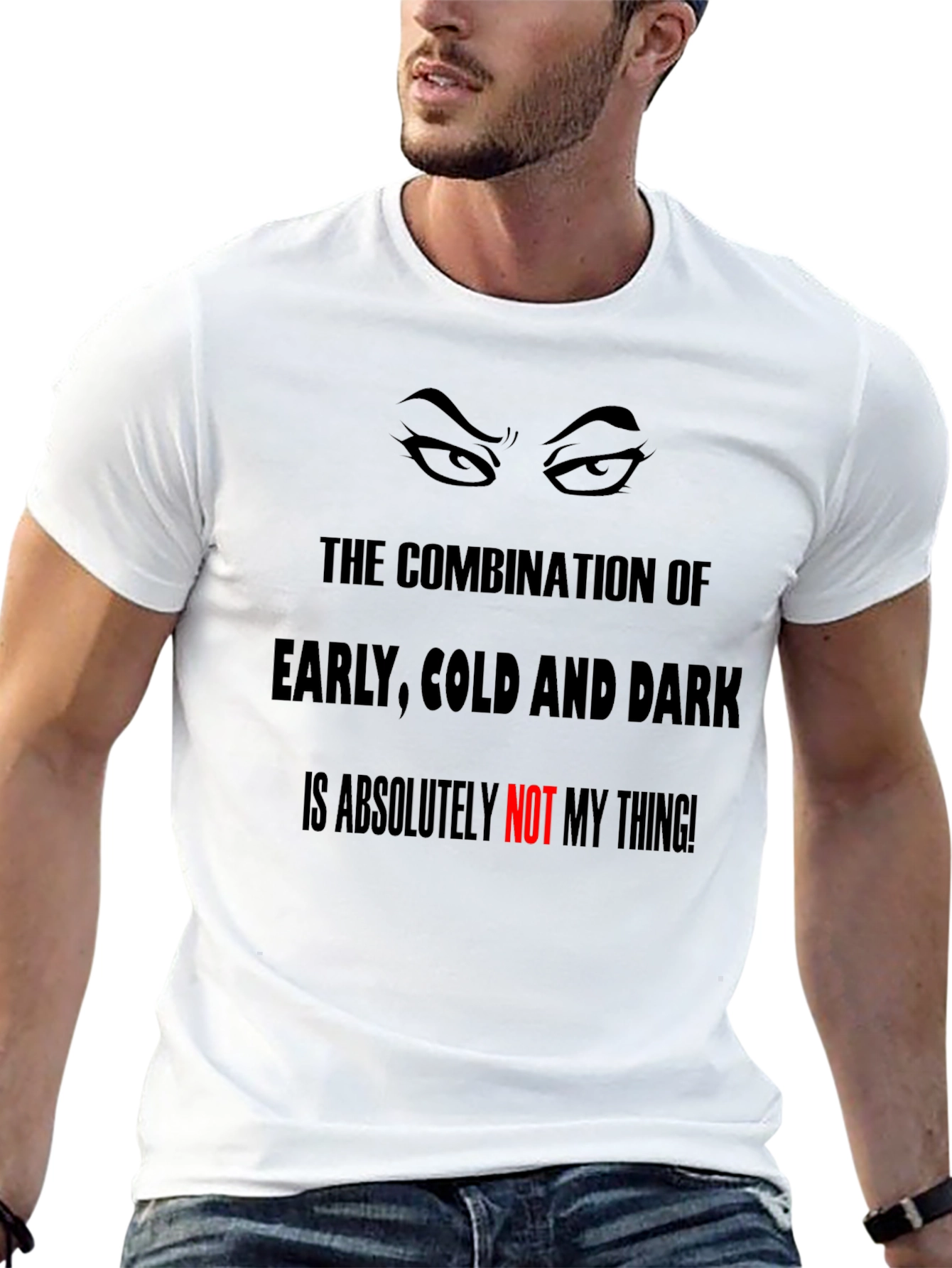 Black Humorous Graphic Tee - Early, Cold & Dark view 13