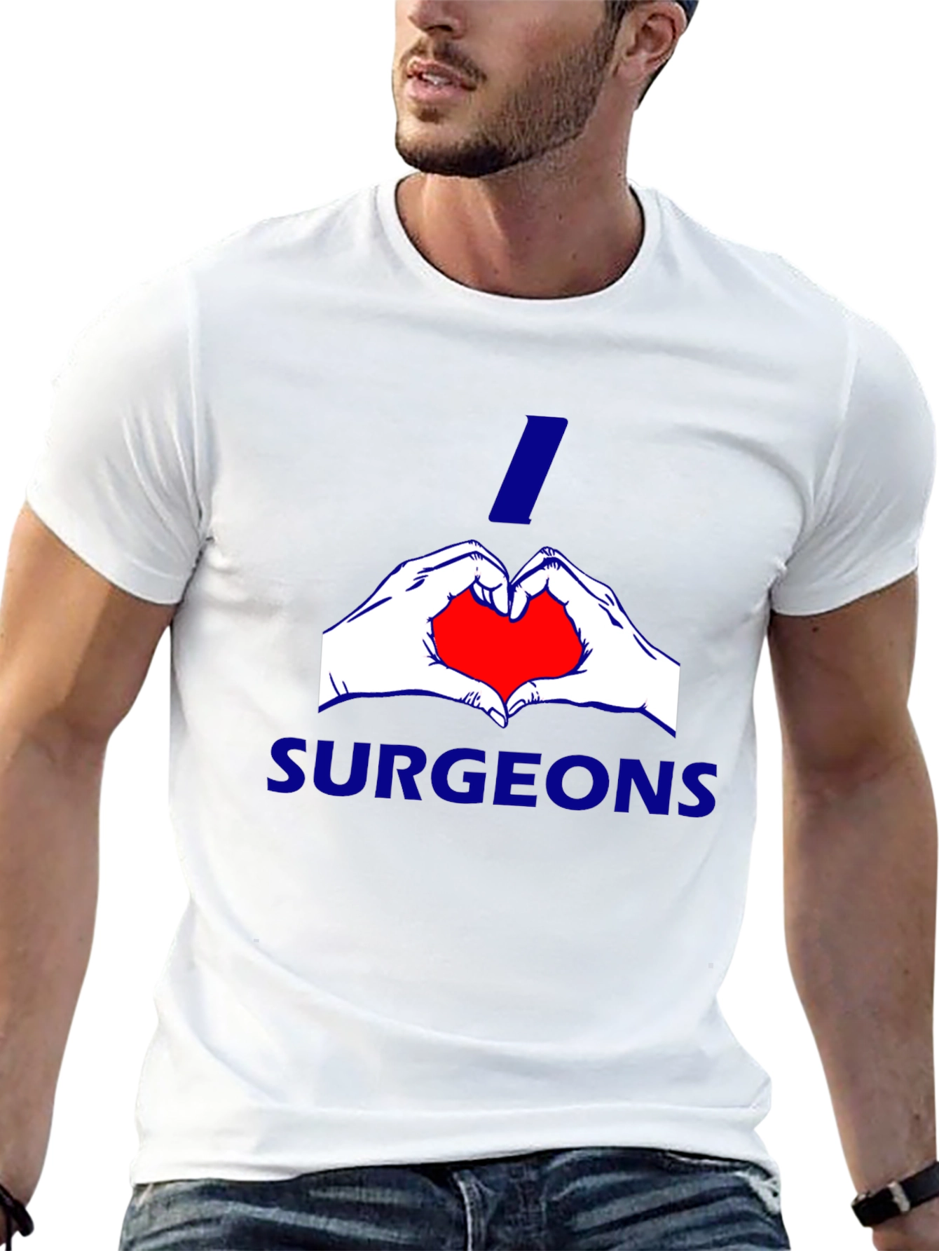 Black I Heart Surgeons Tee - Black Cotton Blend view 13