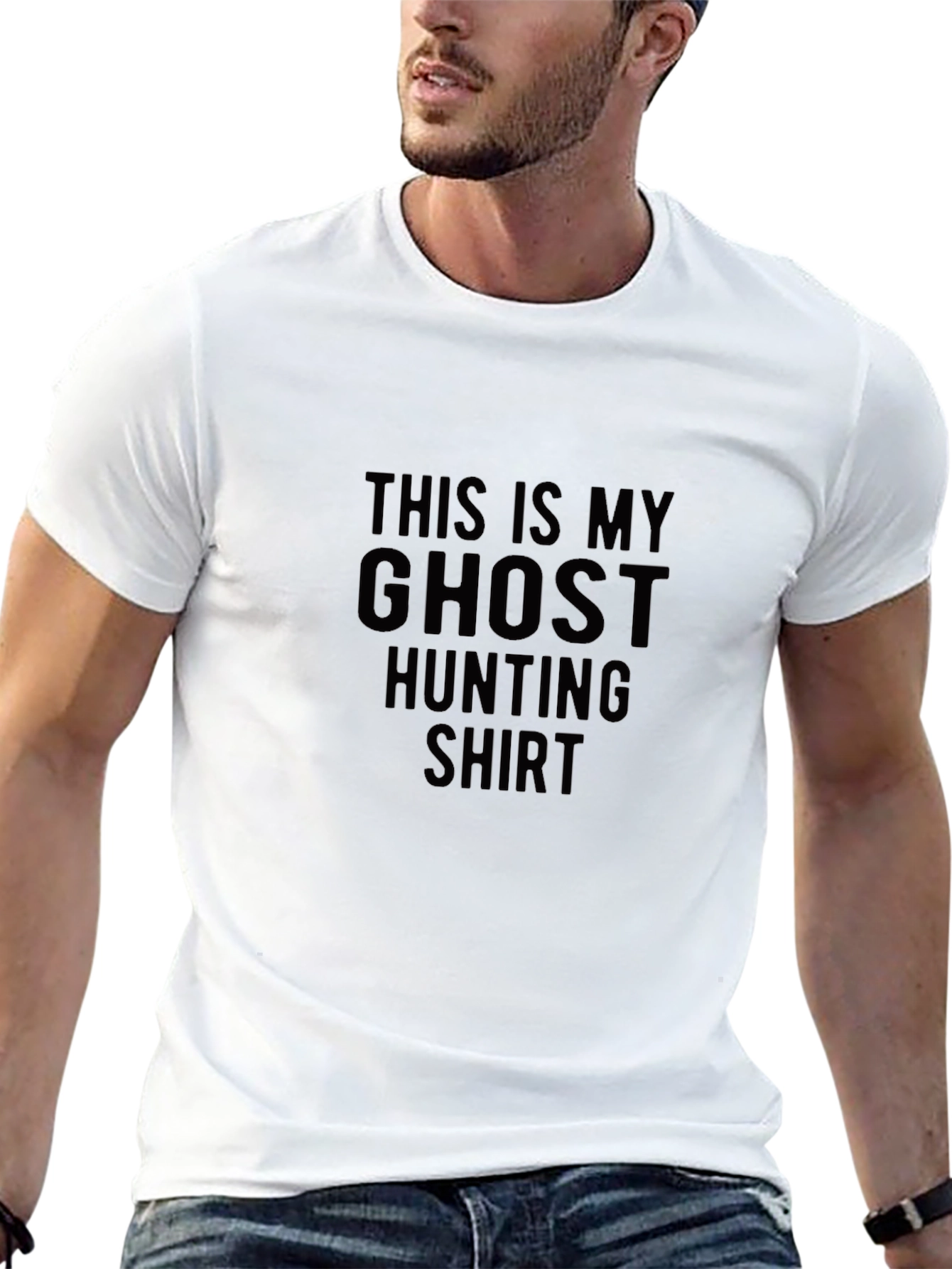Black Ghost Hunting T-Shirt - Funny Halloween Apparel view 13