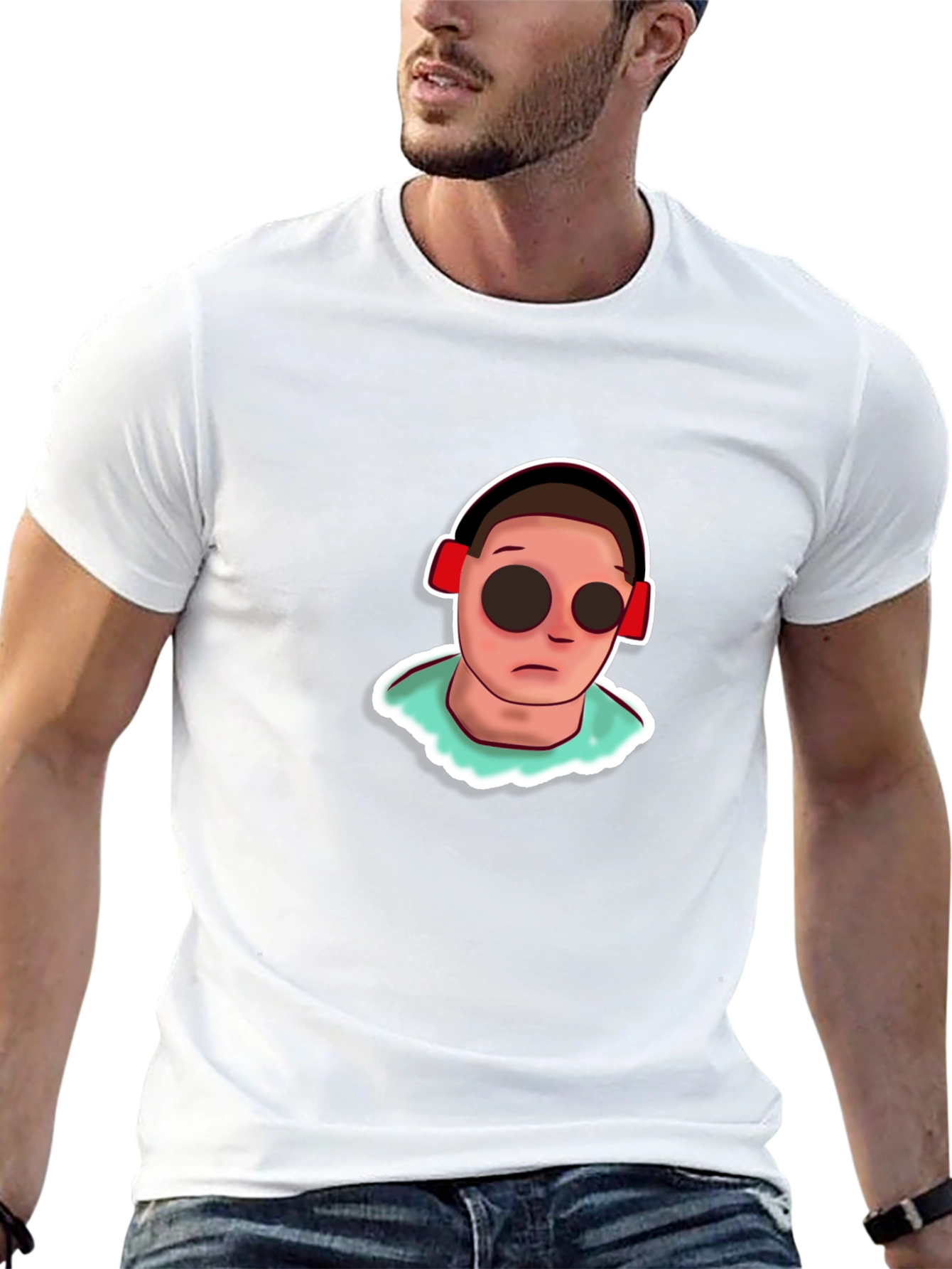 Black Cartoon Character Black T-Shirt view 13