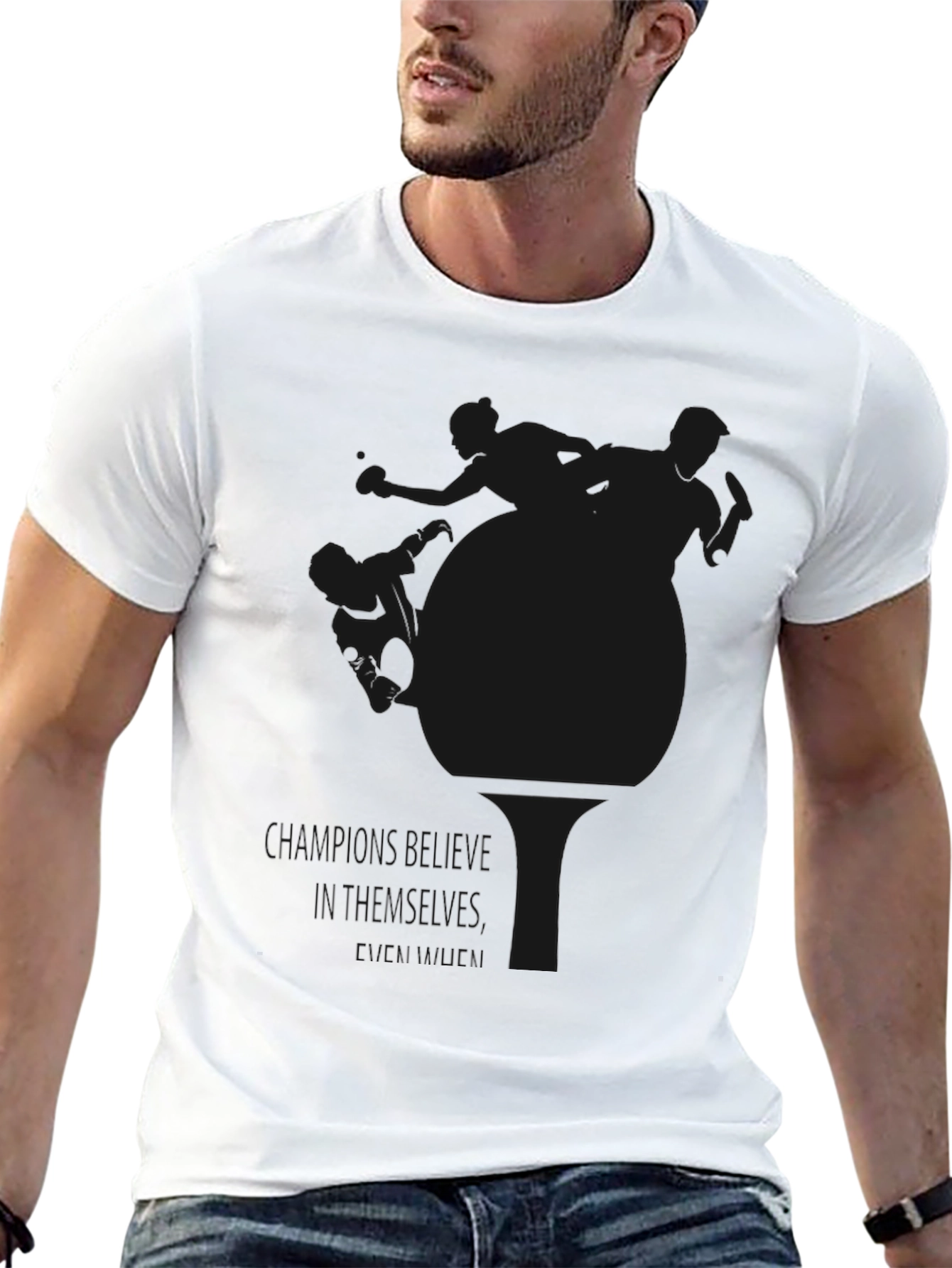 Black Men's Black Graphic Tee view 13