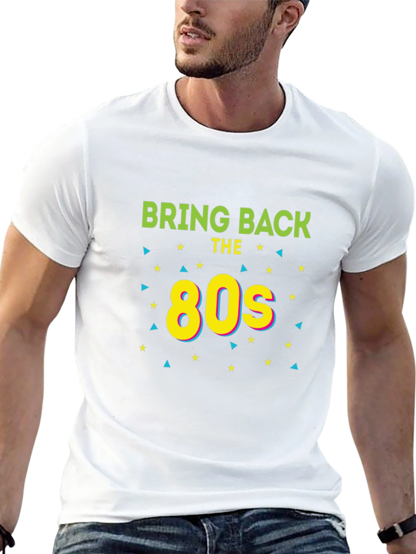 Black Retro 80s Graphic T-Shirt - Bring Back the 80s Tee view 13