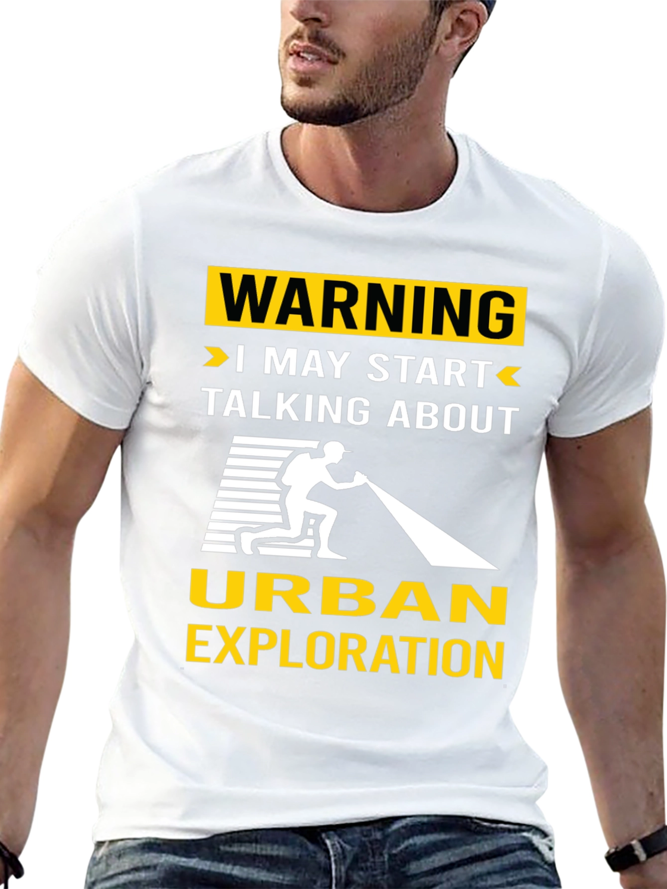 Black Urban Exploration T-Shirt: Warning I May Start Talking view 13
