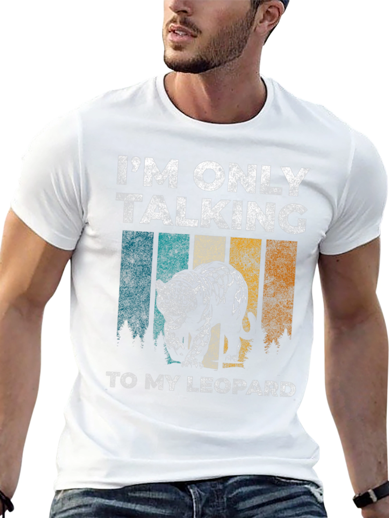 Black Leopard Graphic T-Shirt - Only Talking to My Leopard view 13