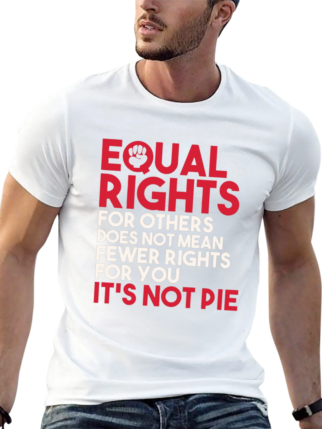 Black Equal Rights T-Shirt: It's Not Pie Graphic Tee view 13