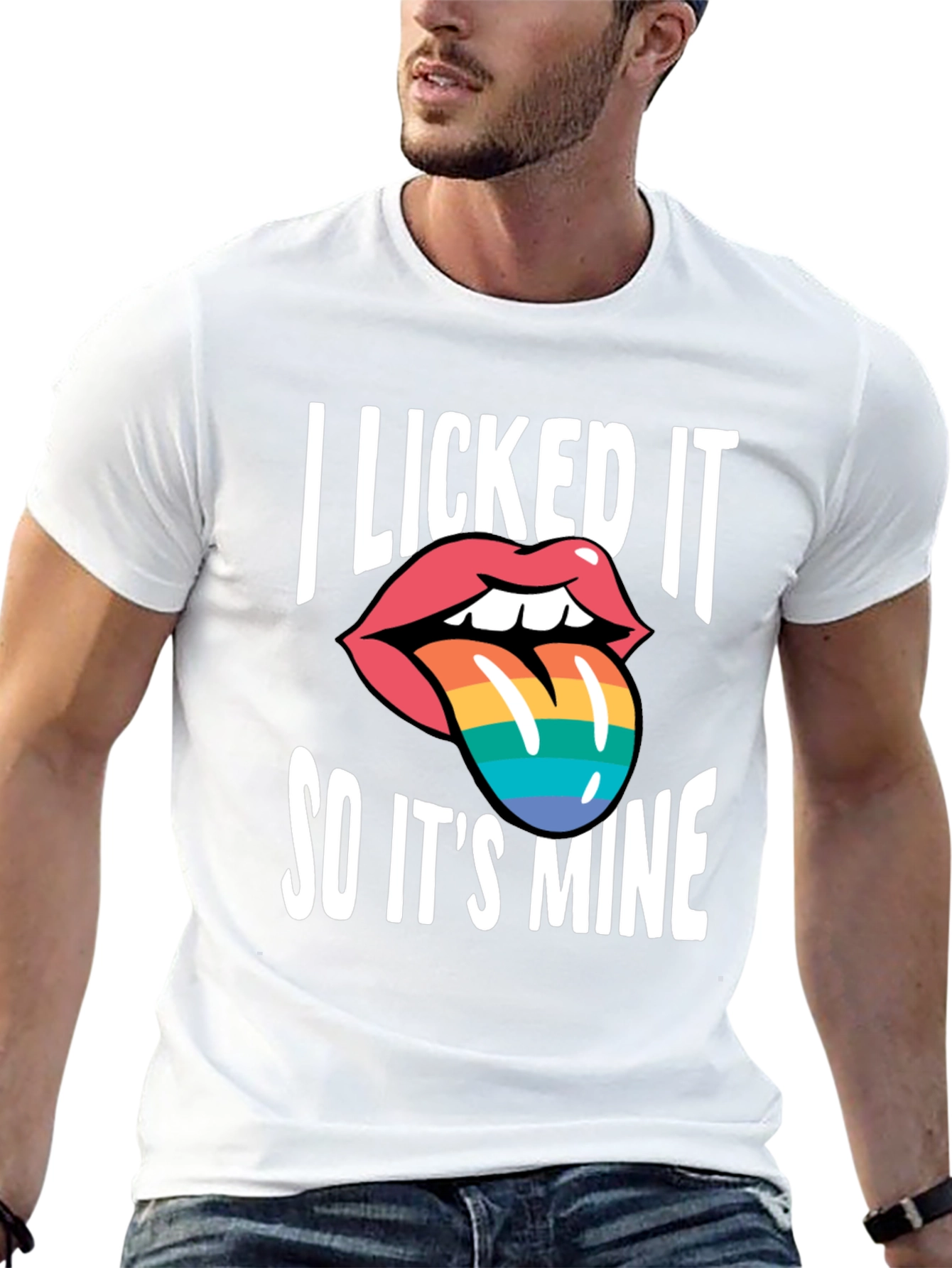 Black I Licked It So It's Mine T-Shirt view 13