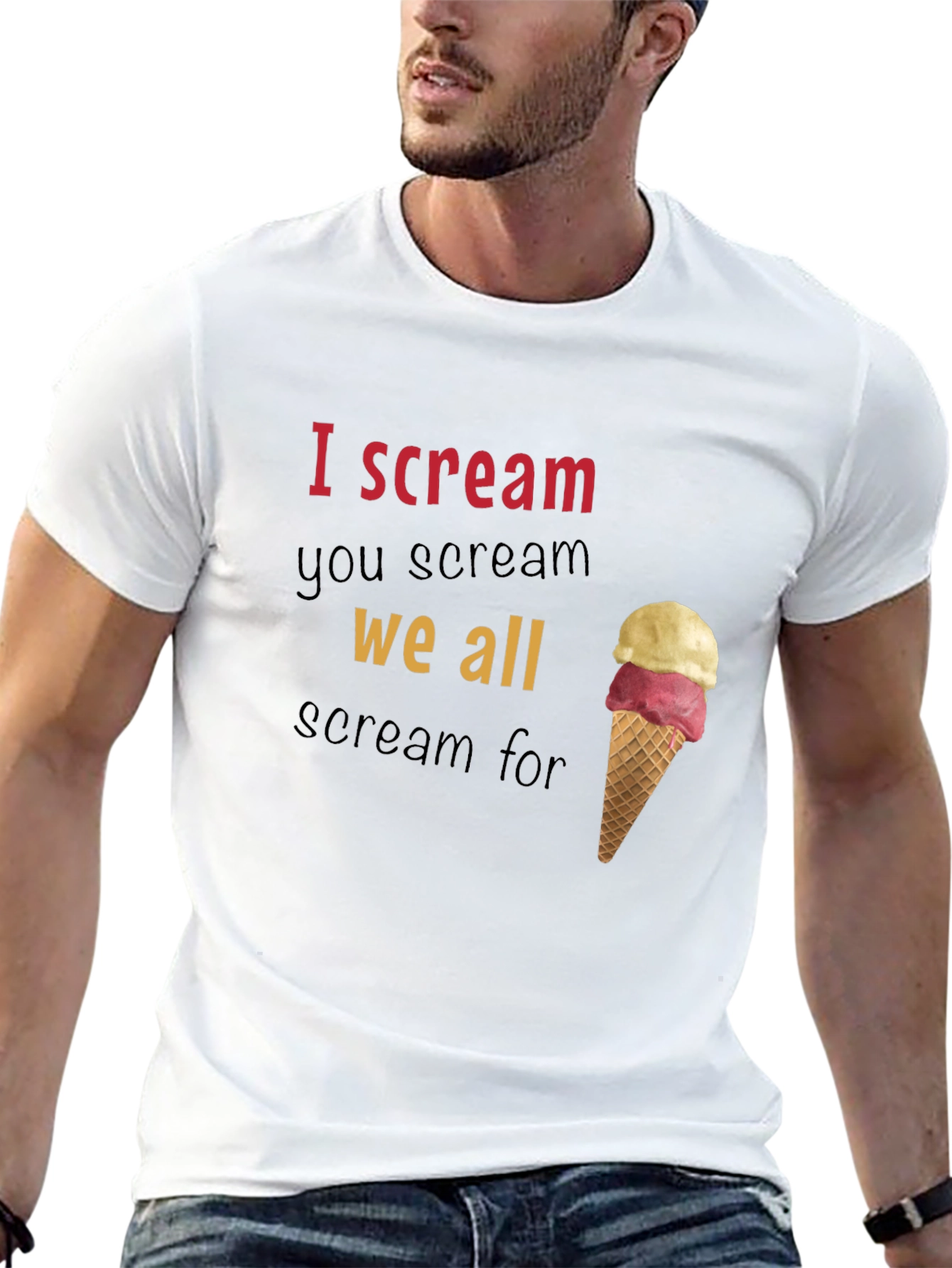 Black I Scream You Scream Graphic Tee view 13
