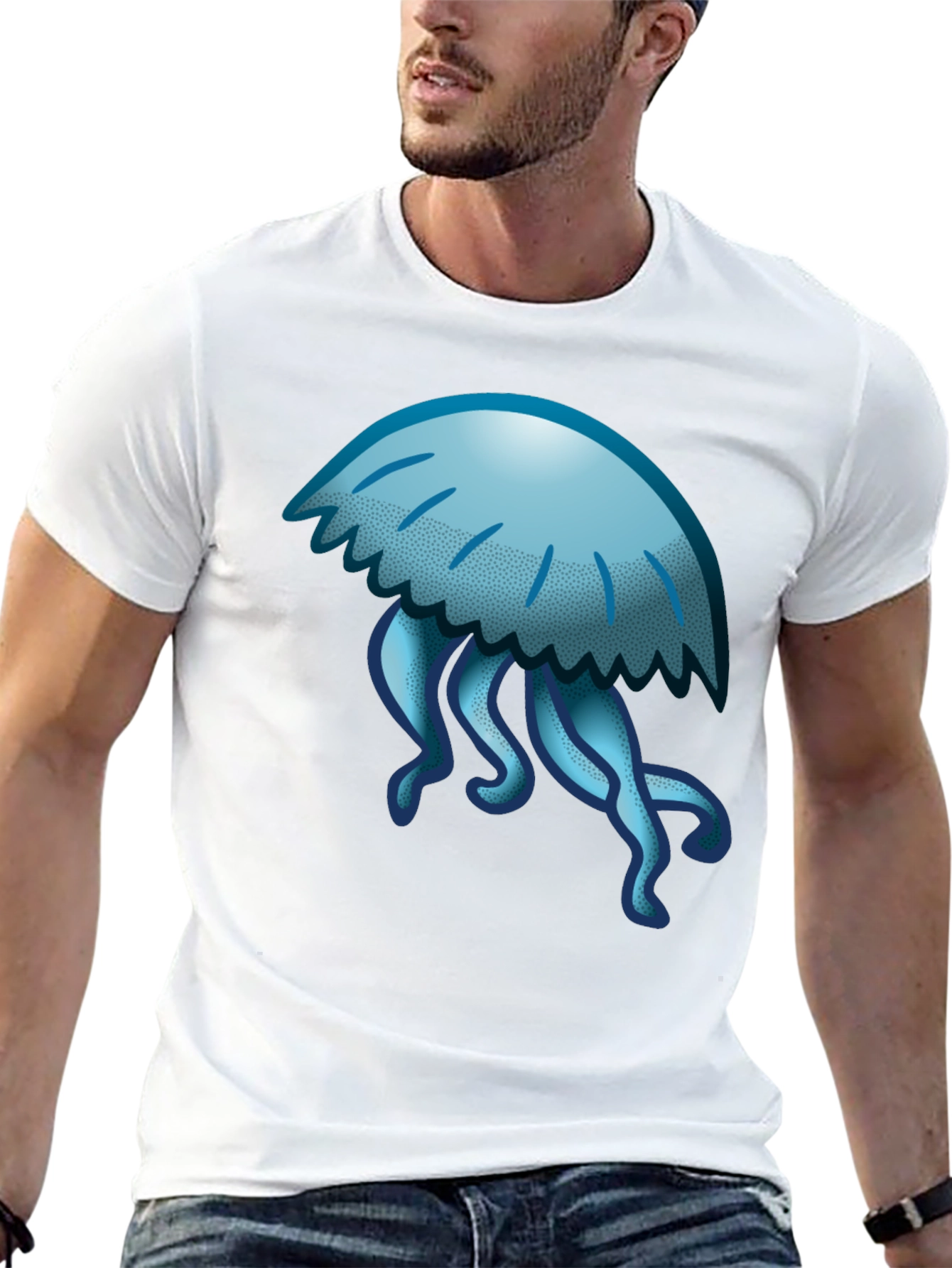 Black Jellyfish Graphic Tee - Cool Casual Style view 13