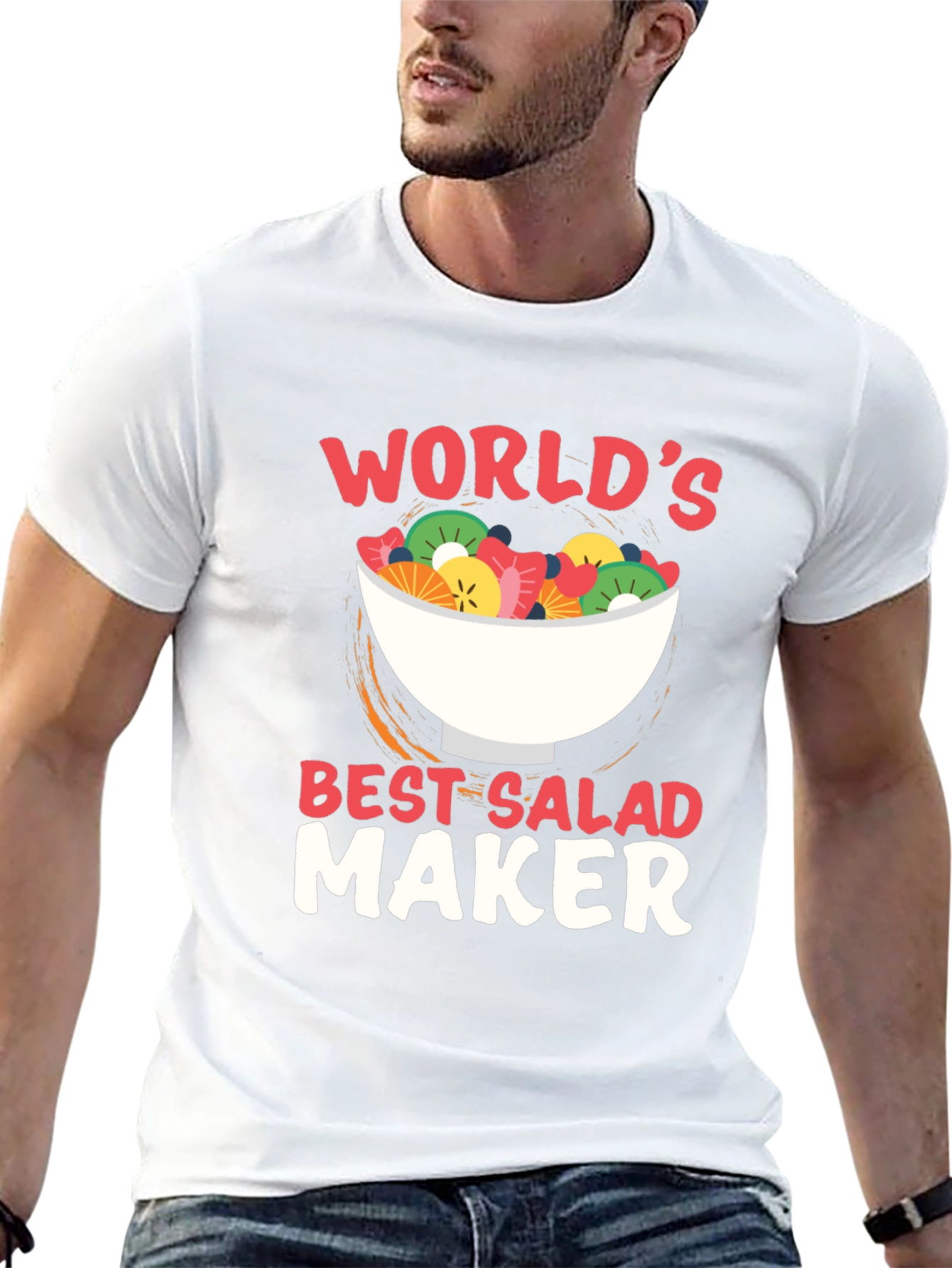 Black World's Best Salad Maker Graphic T-Shirt view 13