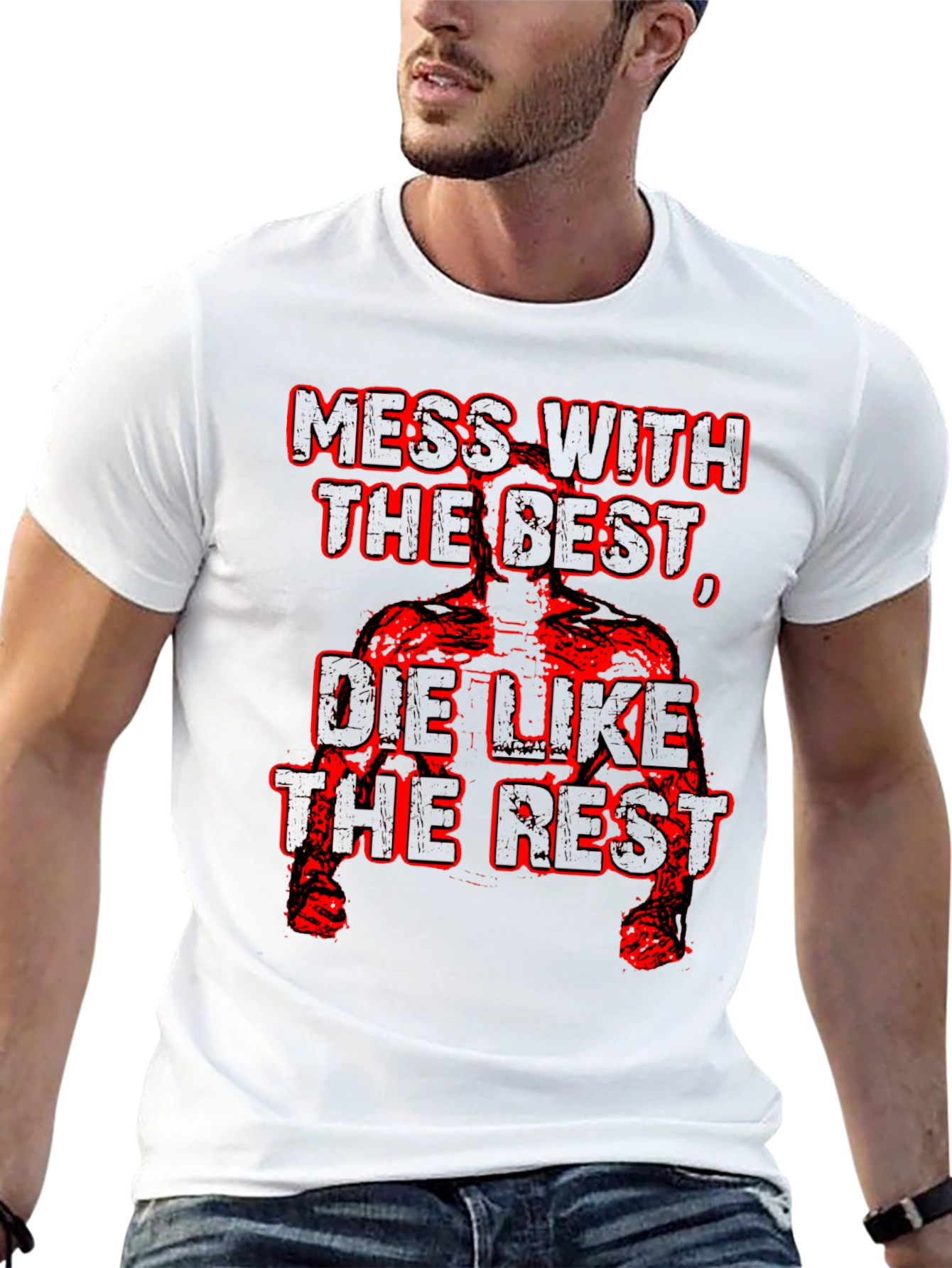 Black Mess With The Best Graphic Tee - Bold Statement T-Shirt view 13