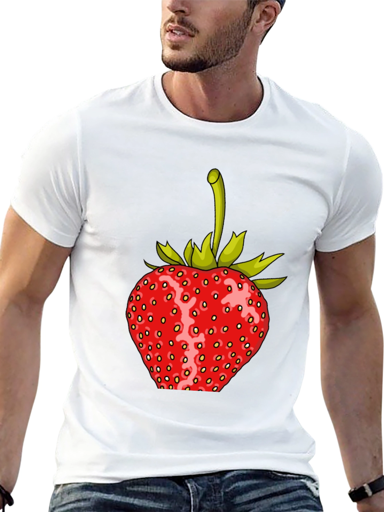 Black Strawberry Graphic Print T-Shirt view 13