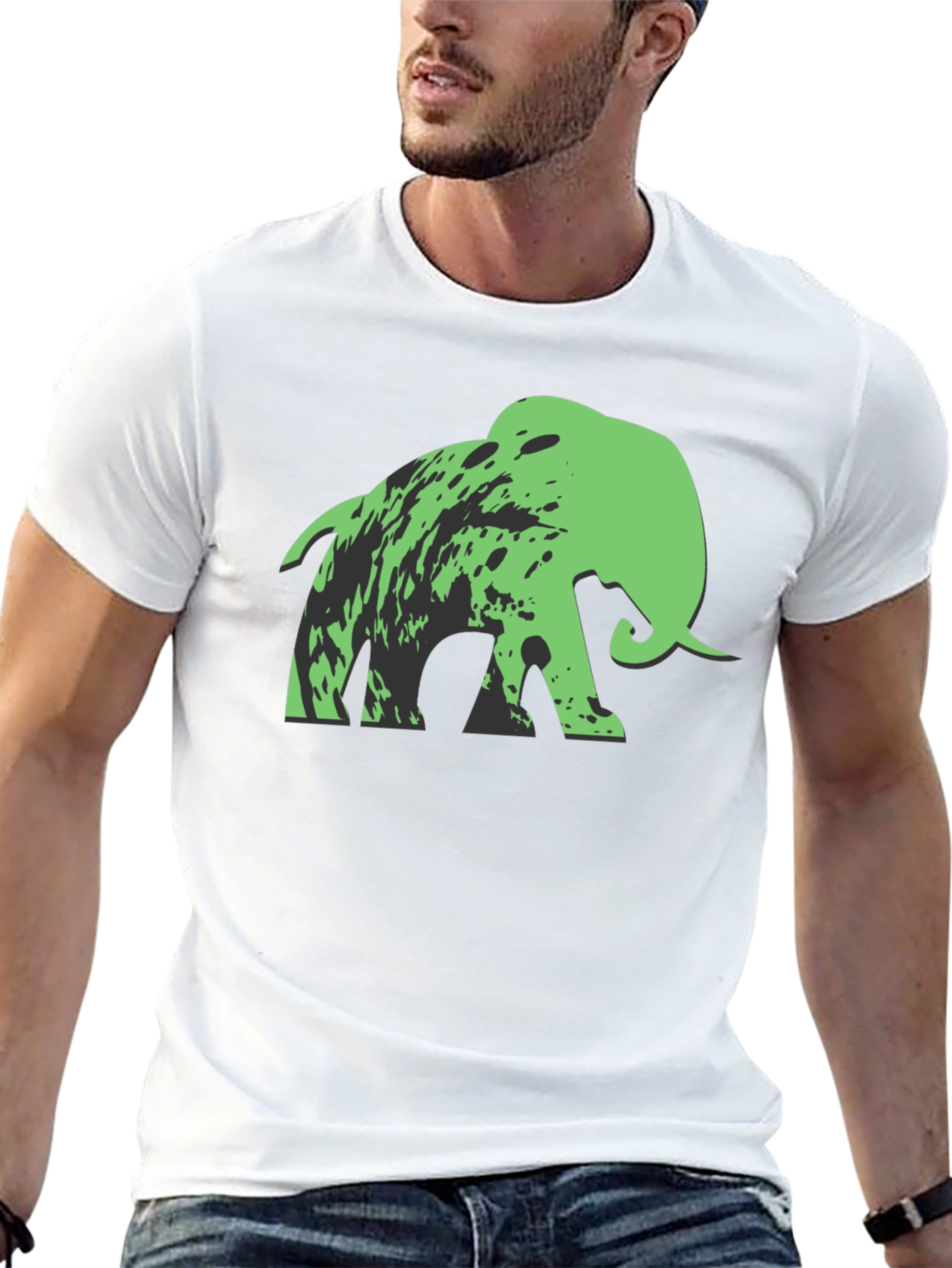 Black Mammoth Graphic Tee - Black Cotton Blend view 13