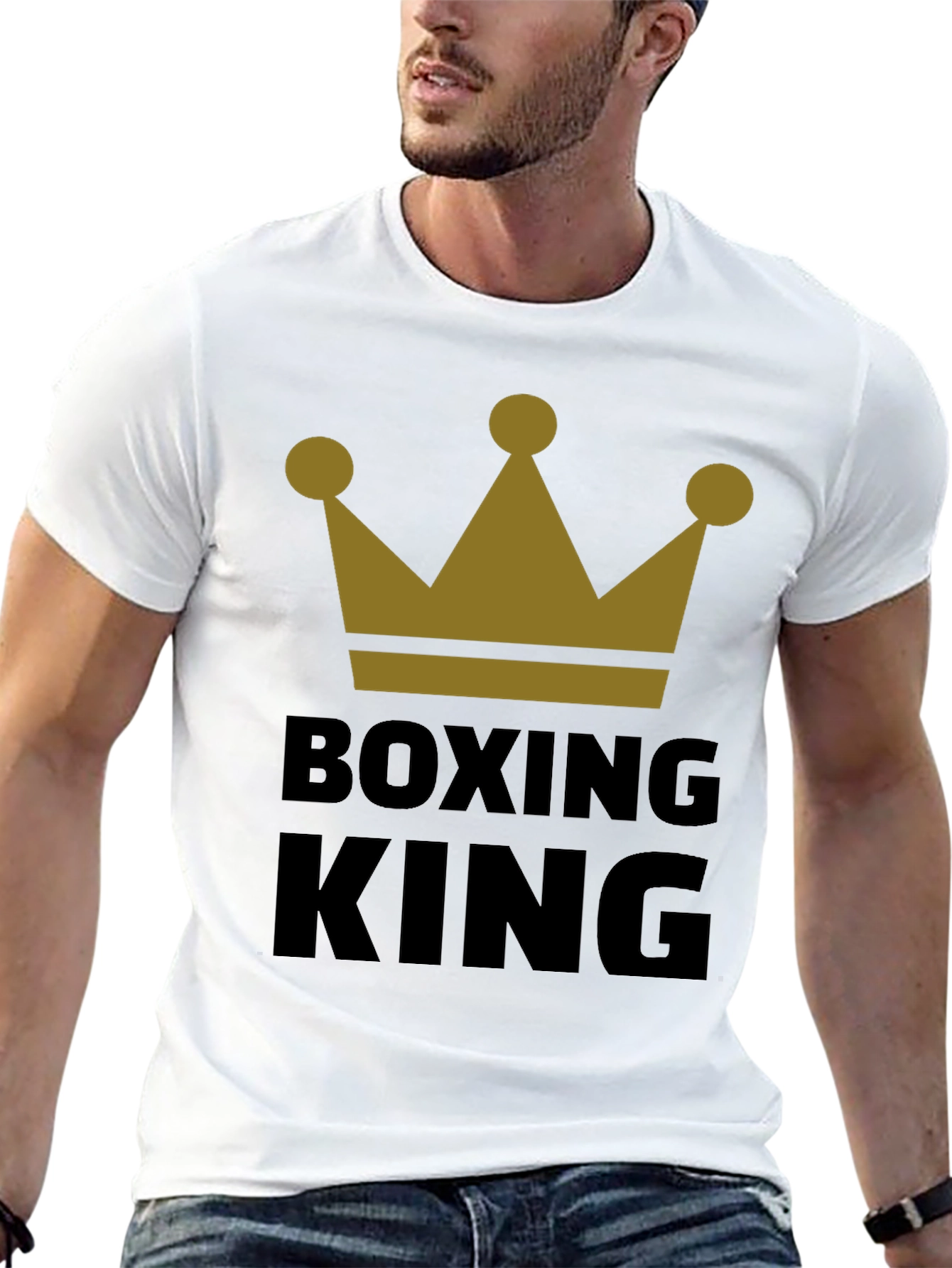 Black Boxing King Crown Graphic Tee - Black view 13