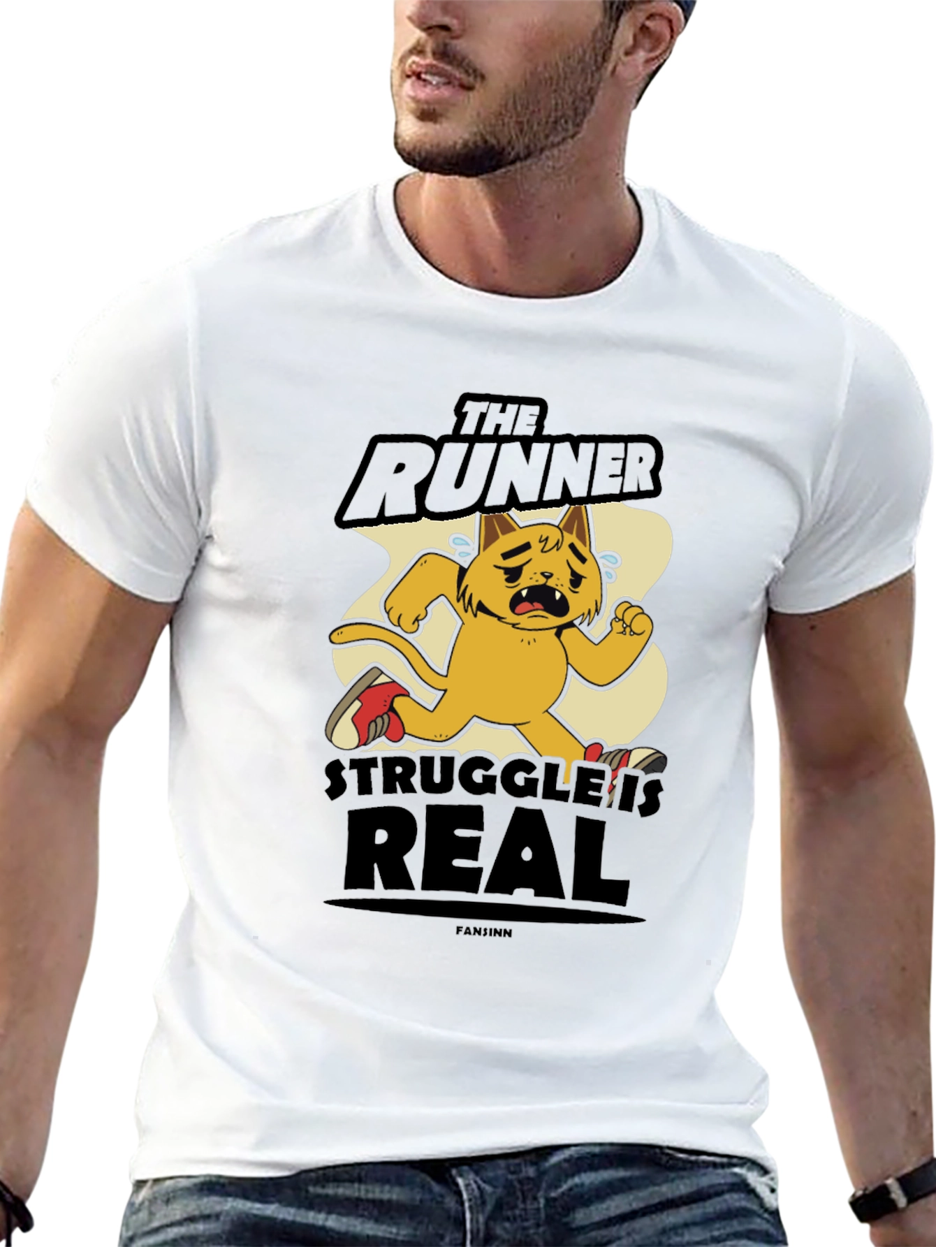 Black The Runner: Struggle is Real Tee view 13