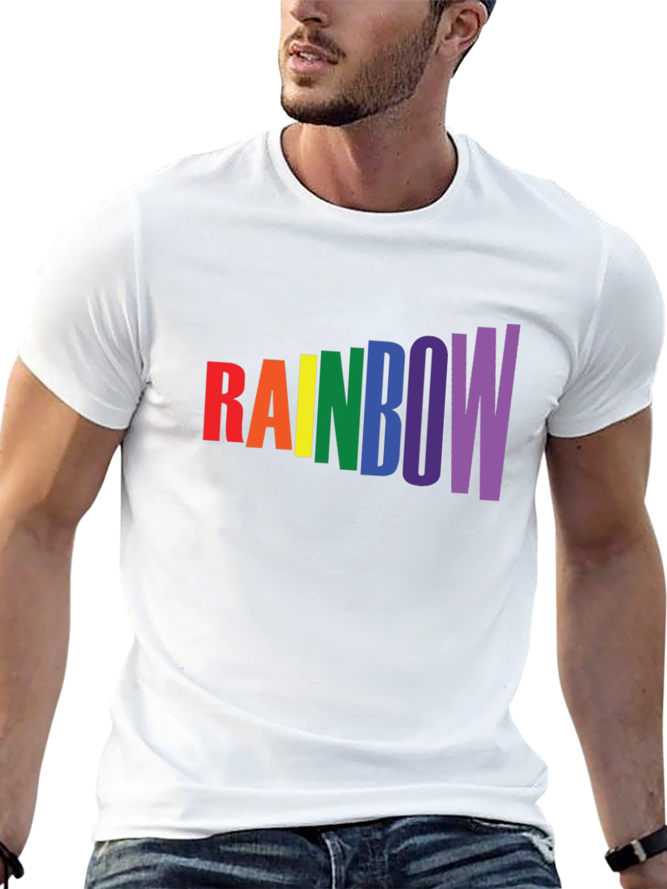 Black Rainbow Pride T-Shirt - Bold Colorful Design view 13