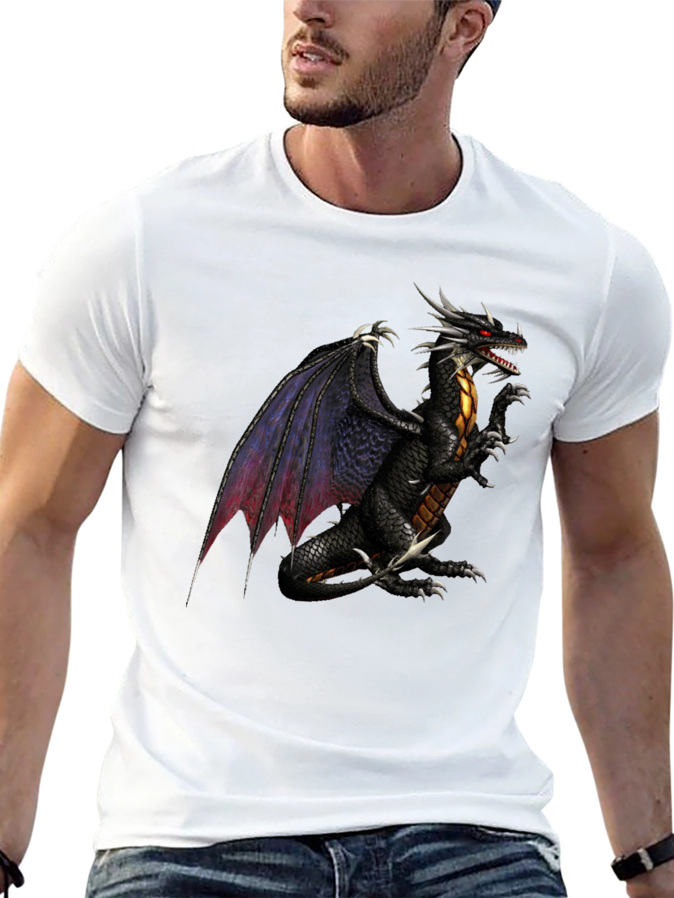 Black Dragon Graphic Black T-Shirt view 13