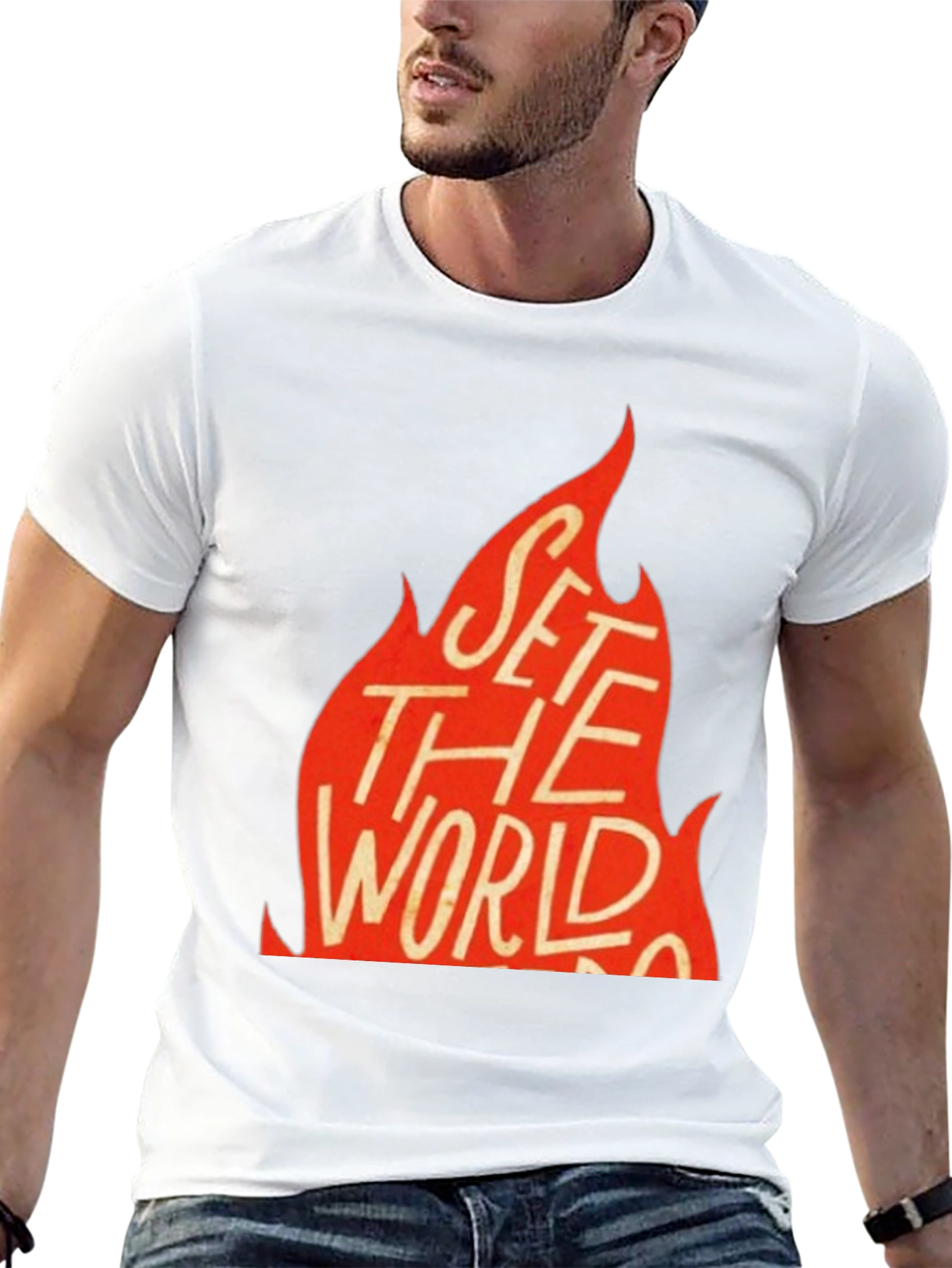 Black Set the World on Fire Graphic Tee - Black view 13