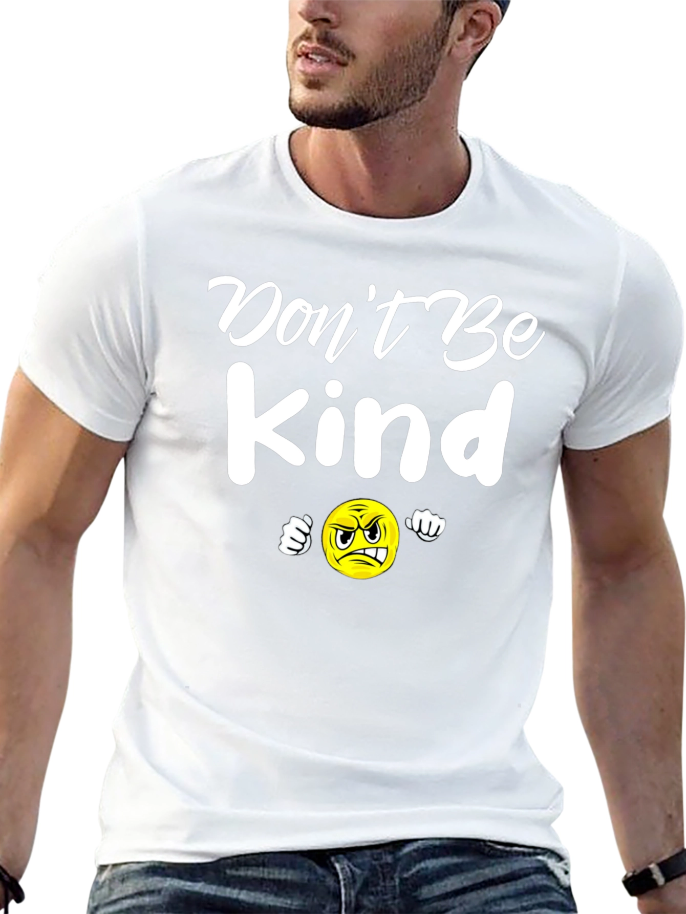 Black Don't Be Kind T-Shirt - Funny Angry Emoji Tee view 13