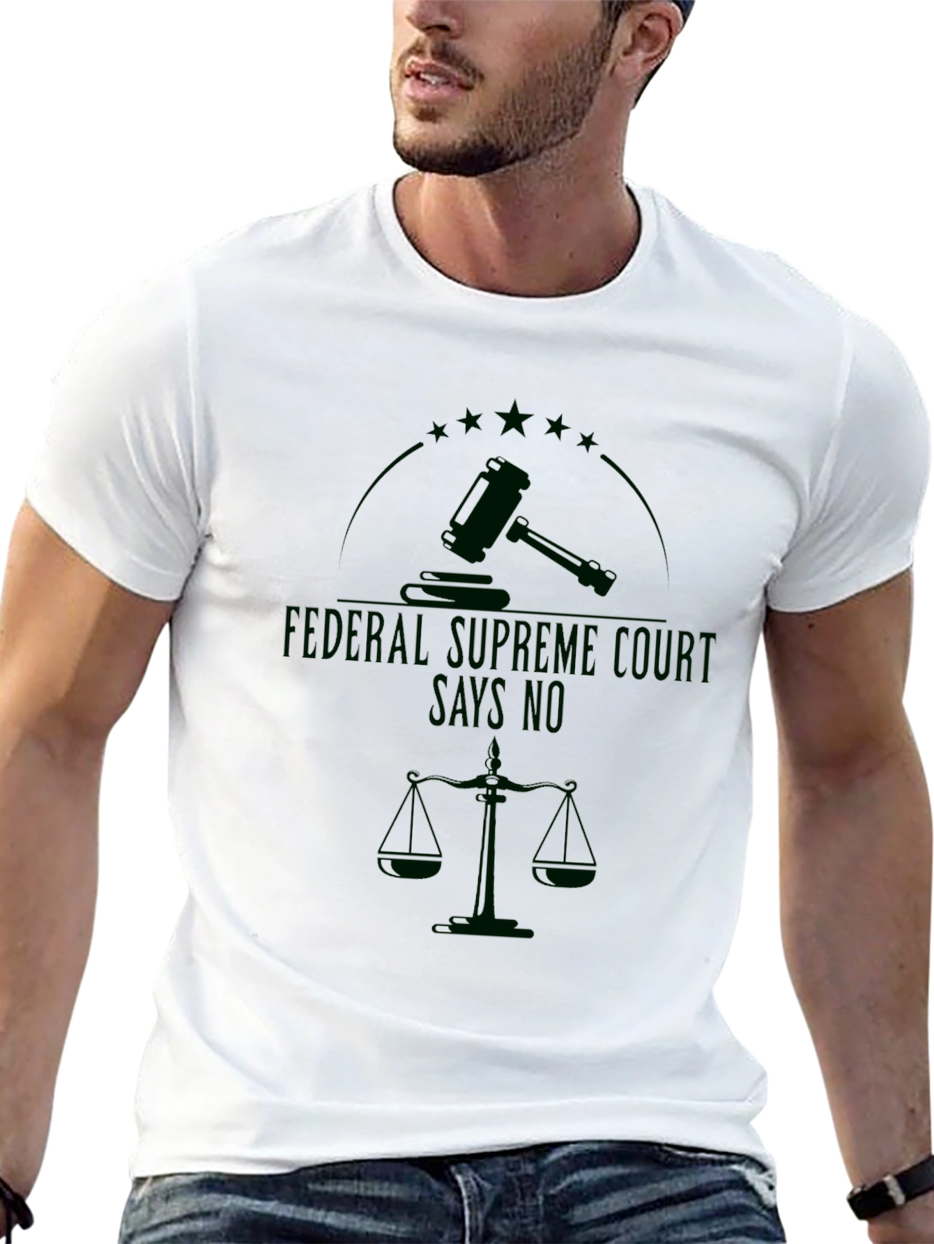 Black Federal Supreme Court Says No T-Shirt view 13