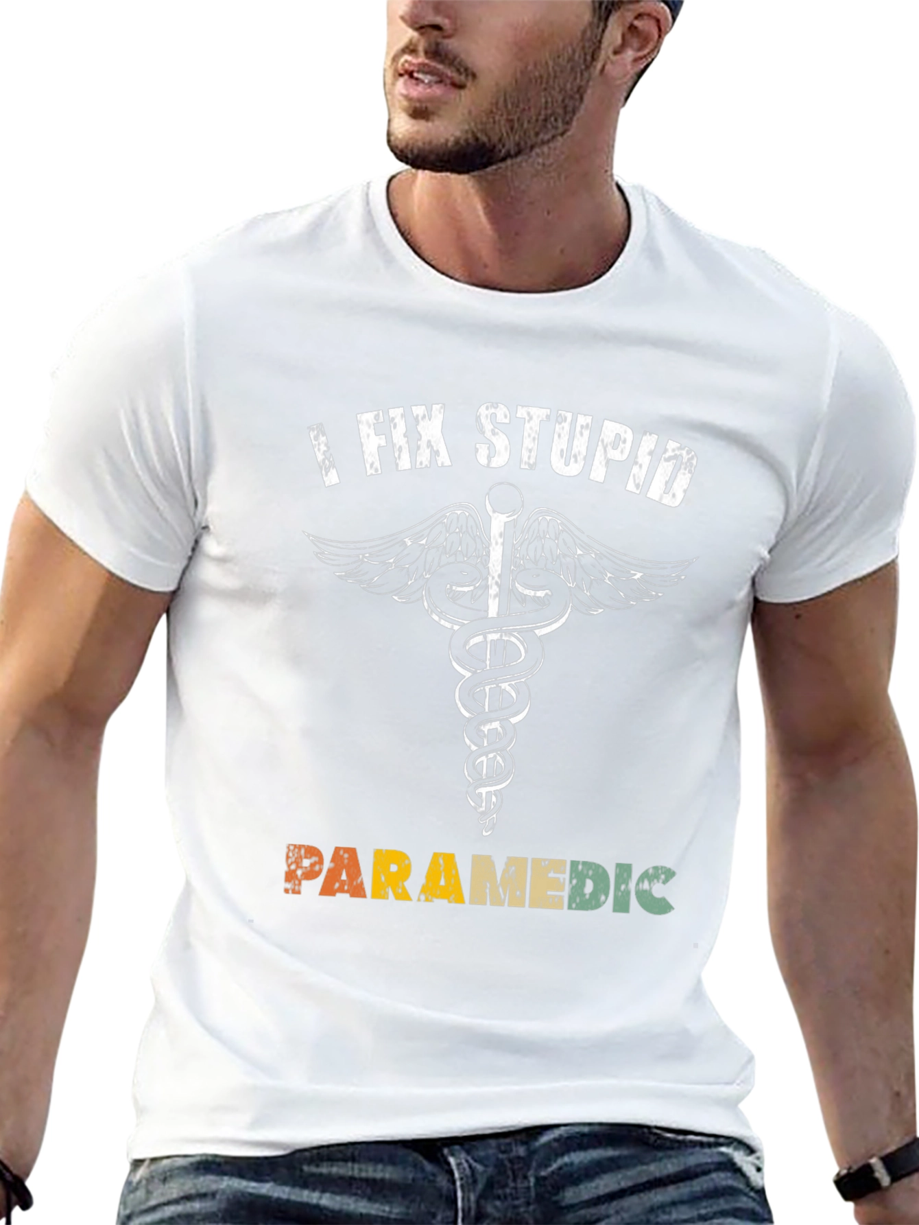 Black I Fix Stupid Paramedic T-Shirt view 13