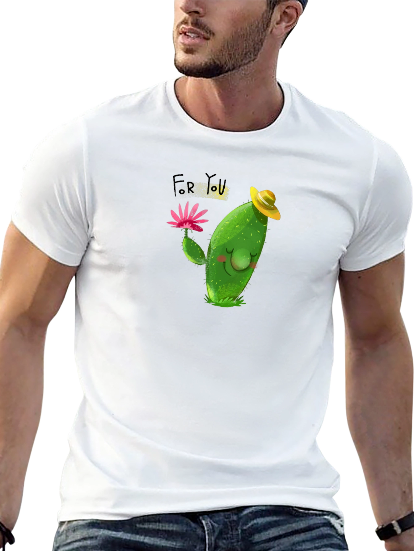 Black Cute Cactus T-Shirt - For You Gift view 13