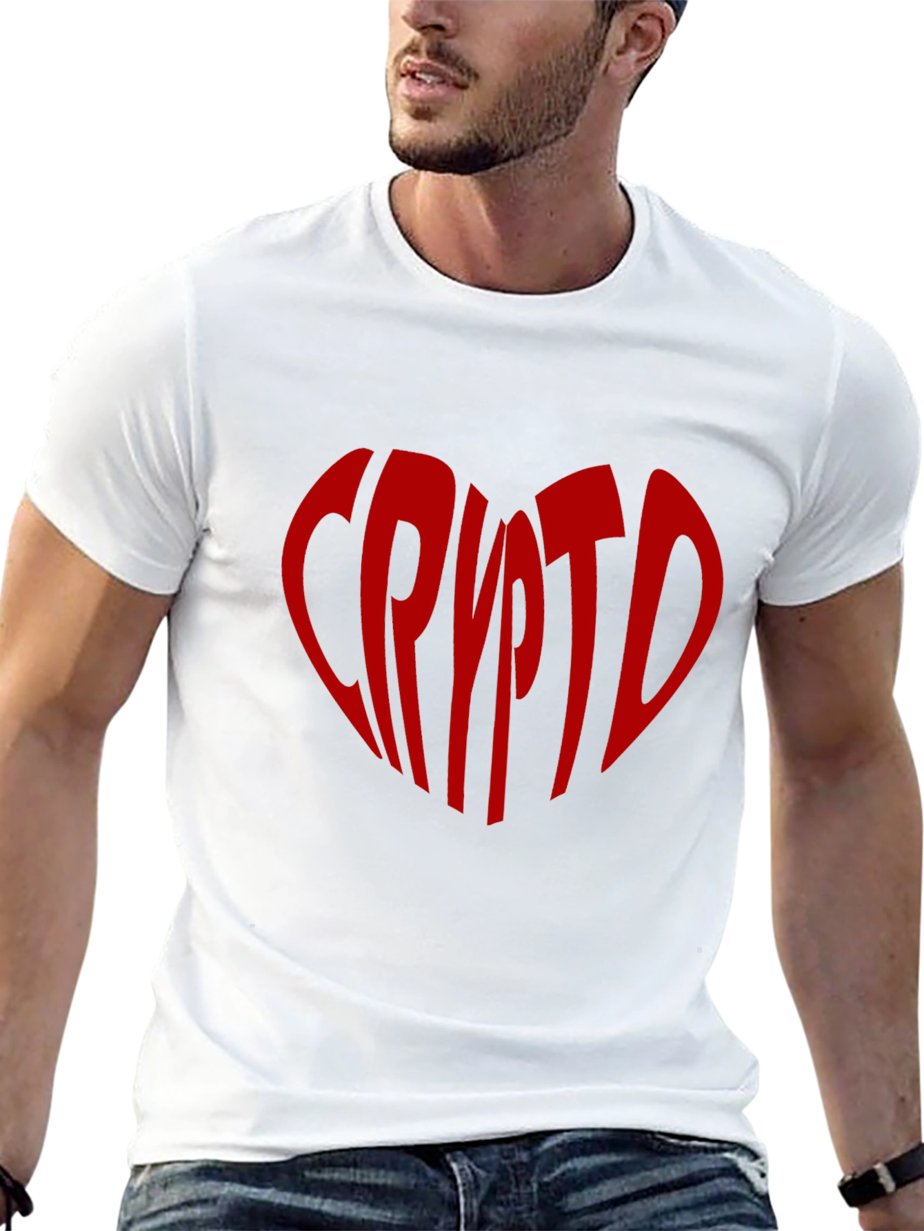 Black Crypto Heart Tee - Black T-Shirt view 13