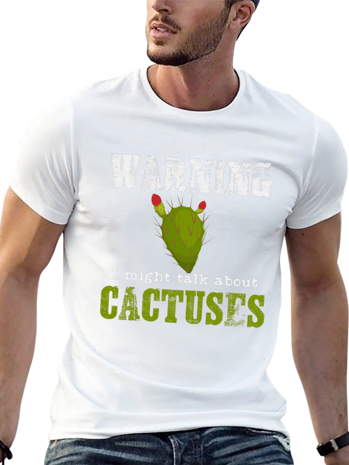 Black Warning: I Might Talk About Cactuses T-Shirt view 13