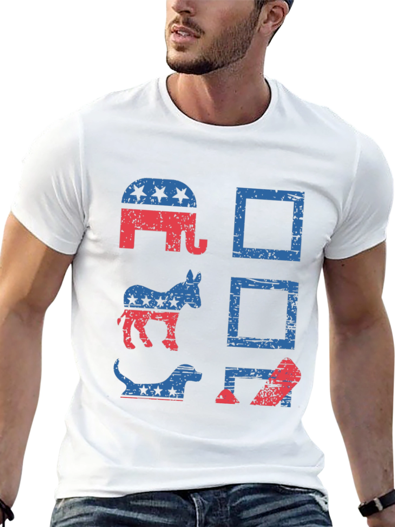 Black Political Animals T-Shirt - Vote Design view 13