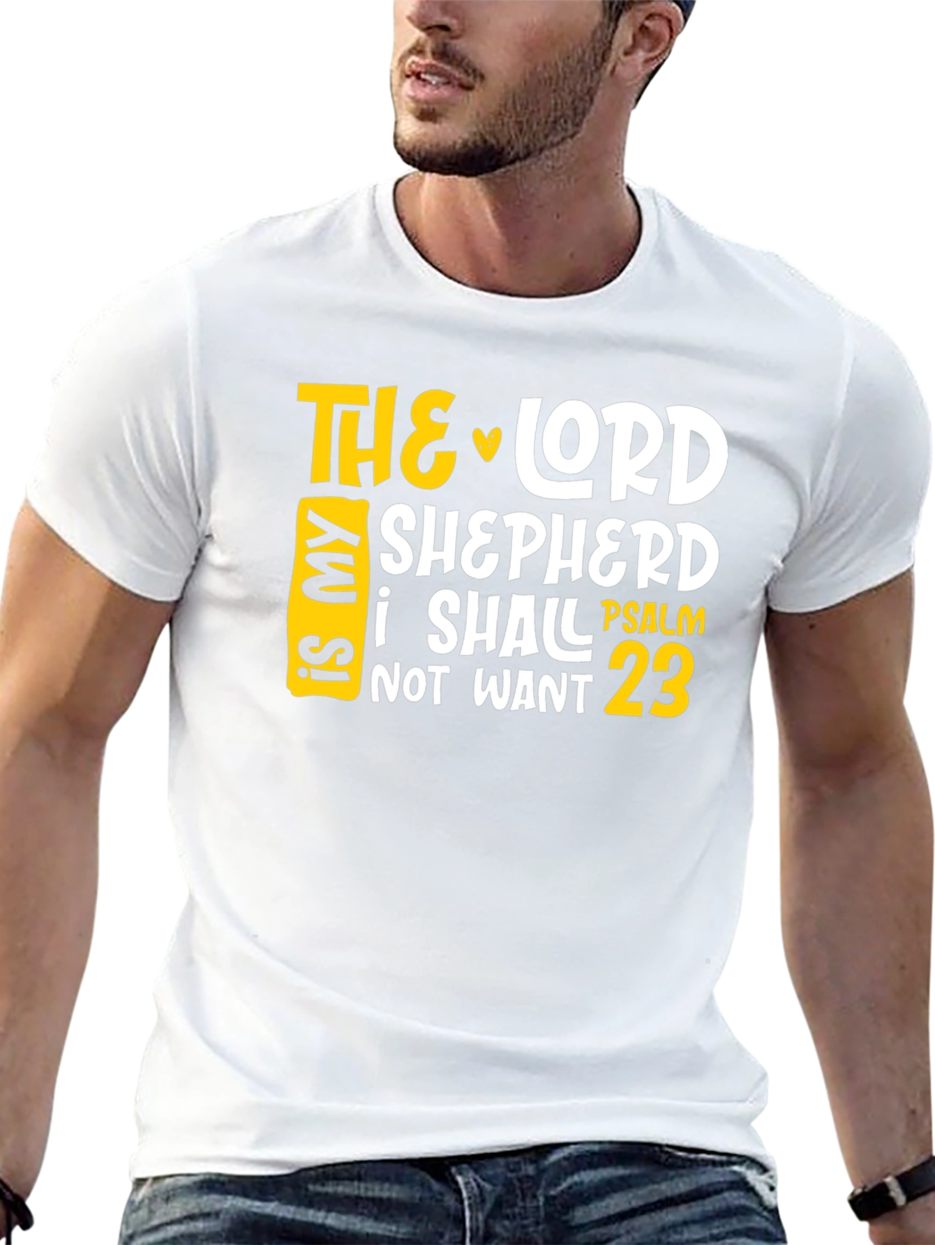 Black The Lord is My Shepherd Psalm 23 T-Shirt view 13