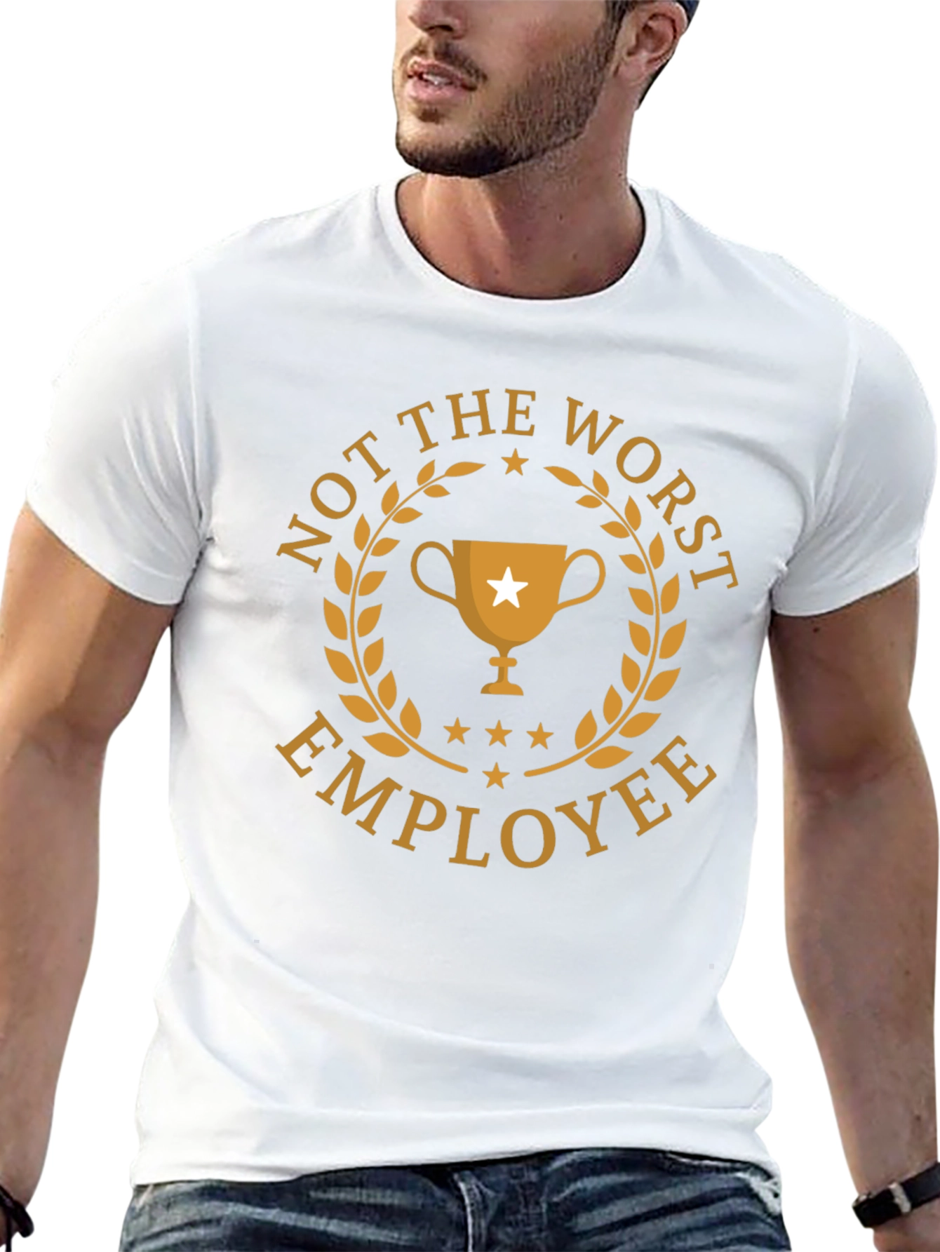Black Not the Worst Employee Graphic T-Shirt view 13
