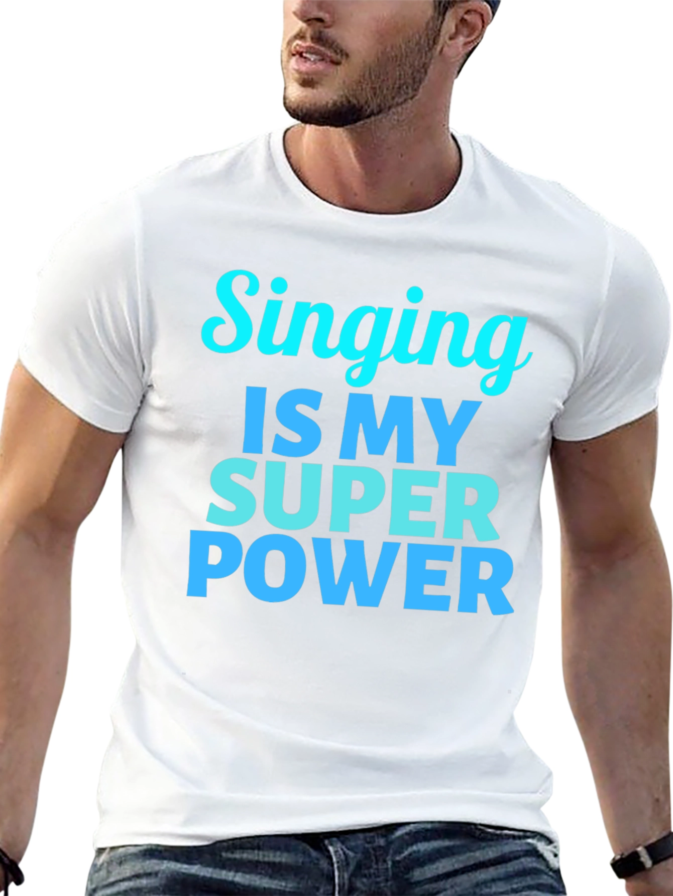 Black Singing is My Super Power Black T-Shirt view 13