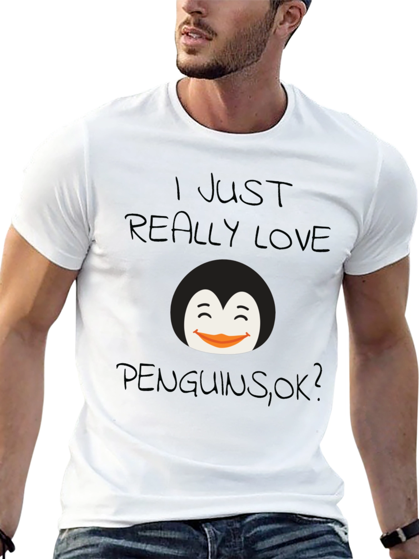 Black Penguin Lover's Black T-Shirt view 13