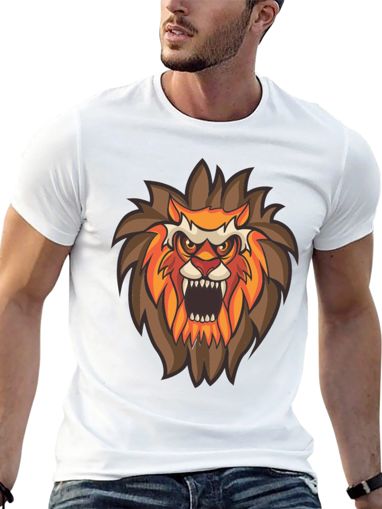 Black Lion Graphic T-Shirt - Fierce Animal Tee view 13