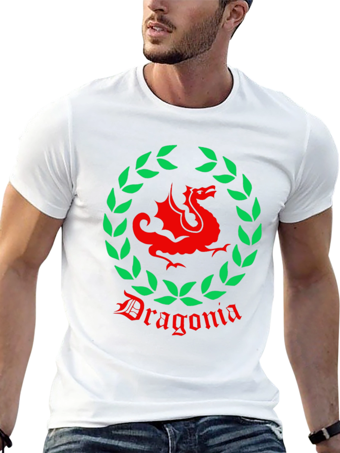 Black Dragonia T-Shirt - Dragon & Laurel Design view 13