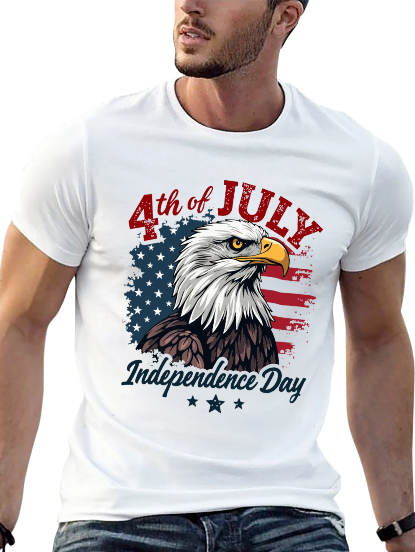 Black Patriotic Eagle T-Shirt - 4th of July Independence Day view 13
